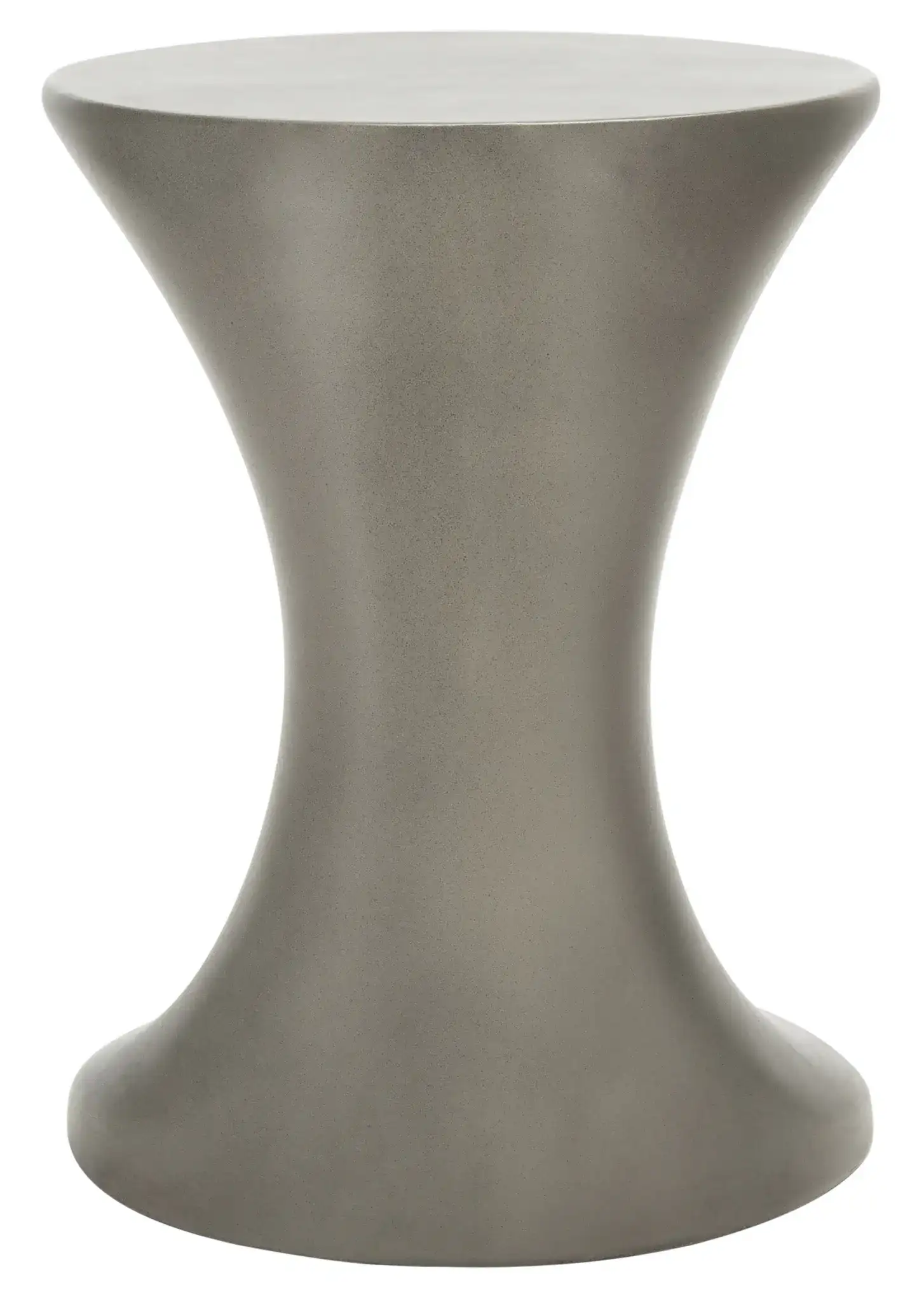 Kavita Concrete Accent Stool in Dark Gray, detail view