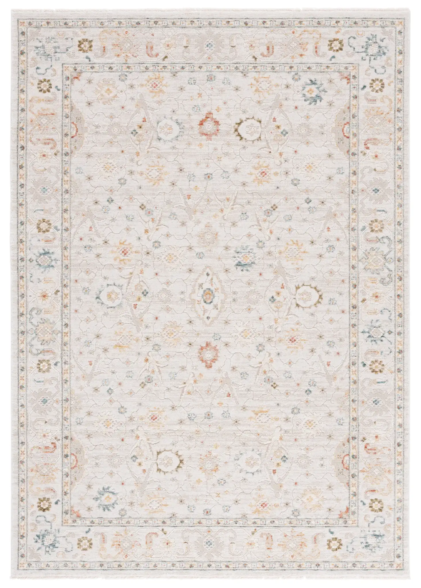 Verona Classic Medallion Border Rug in Ivory