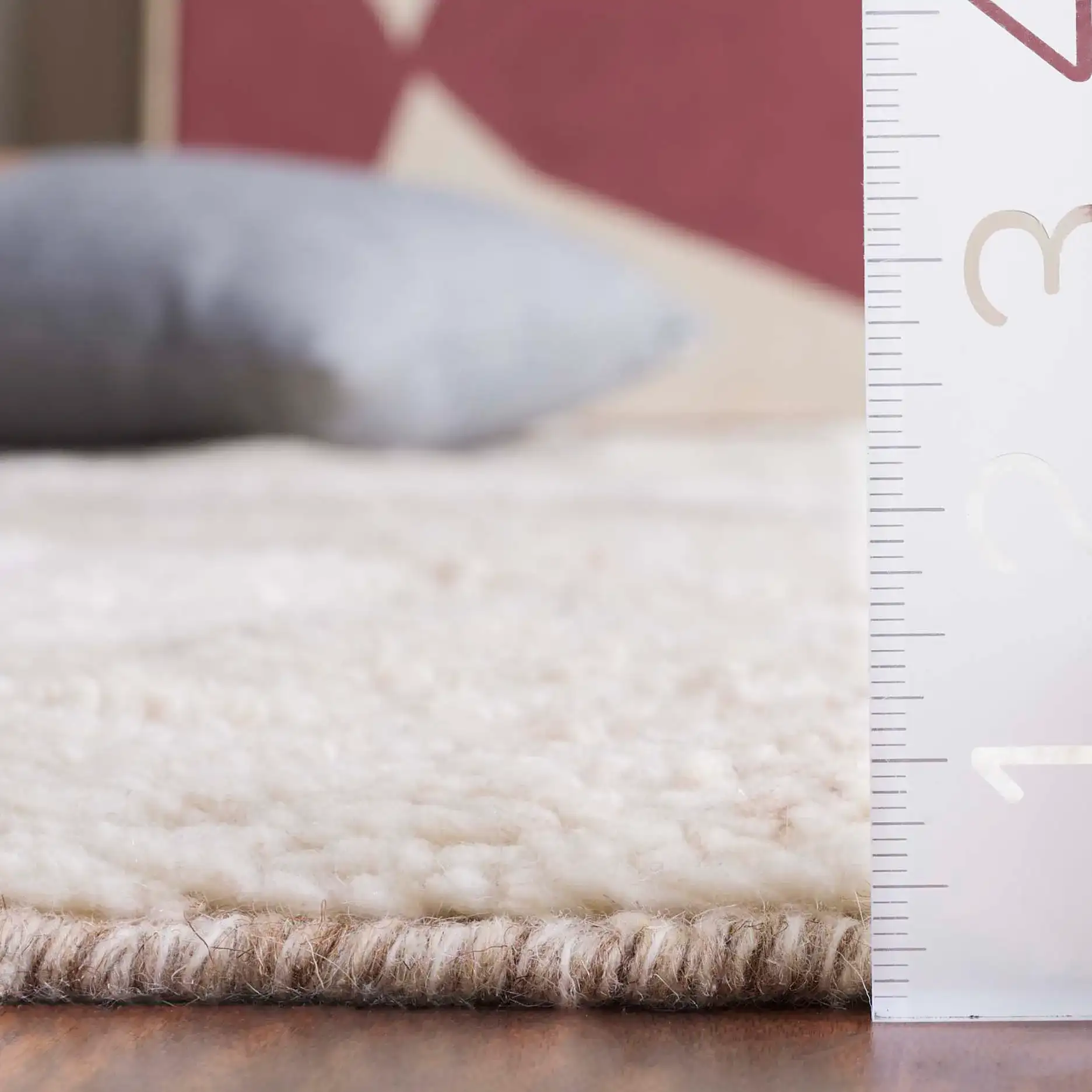 Vermont Wave Rug in Ivory in a styled room
