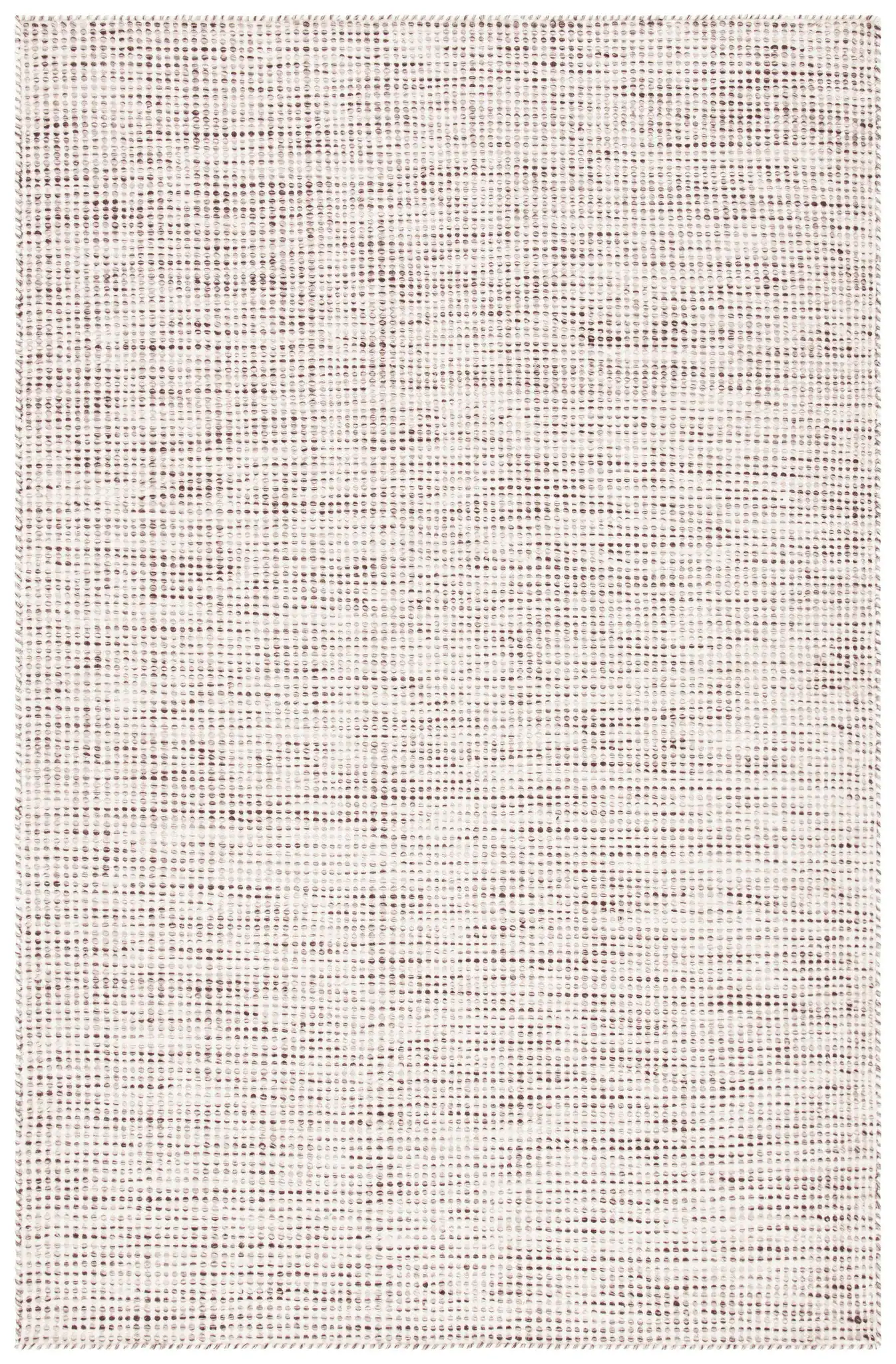 Vermont Textured Grid Hand-Tufted Wool Rug in Brown / Ivory