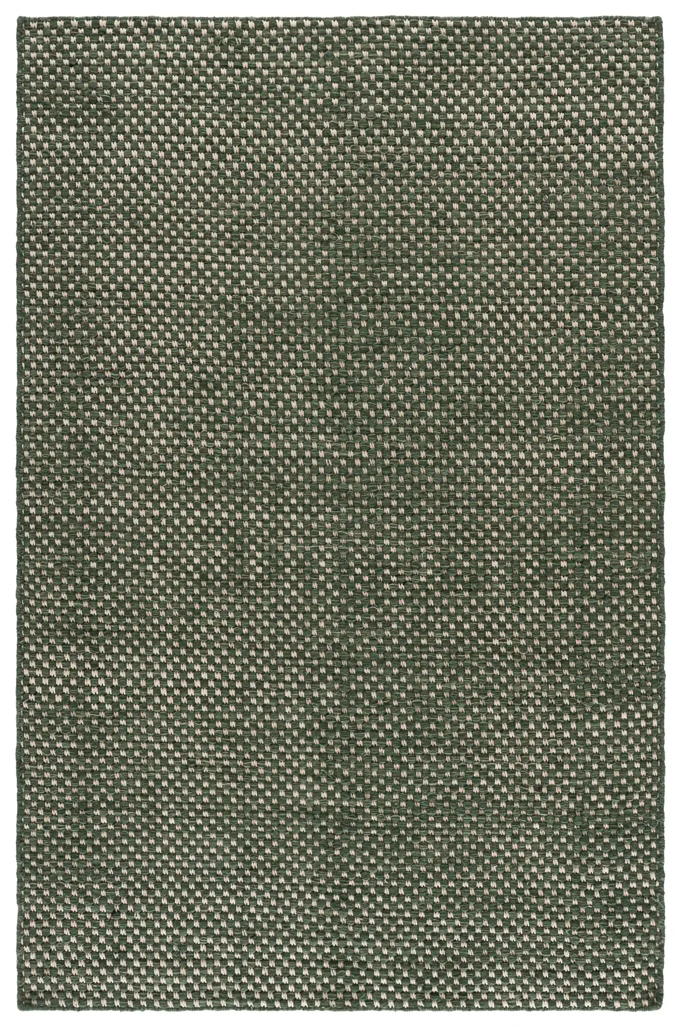 Vermont Pebbled Flatweave Wool Rug in Green / Ivory