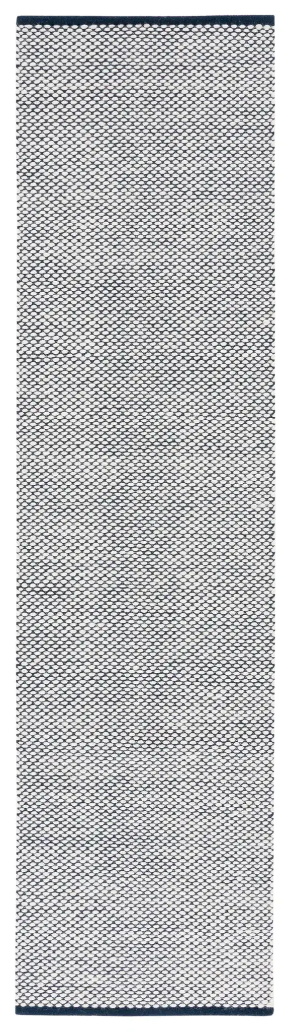 Vermont Heathered Flatweave Wool Rug in Navy / Ivory