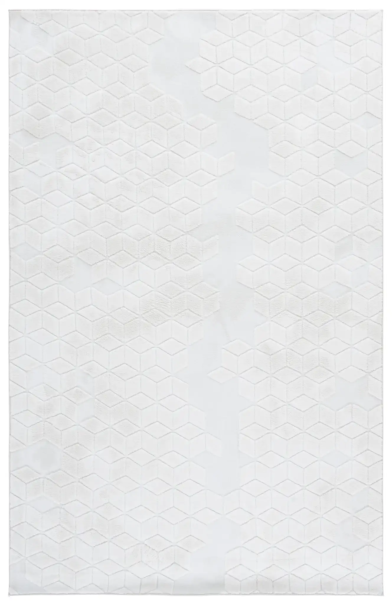 Versailles Cube Washable Rug in Ivory