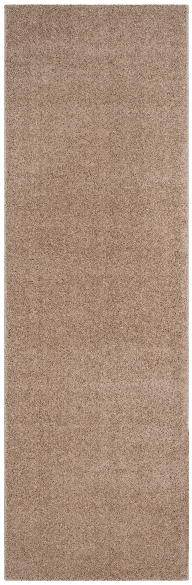 Velvet Solid Shag Rug in Light Beige