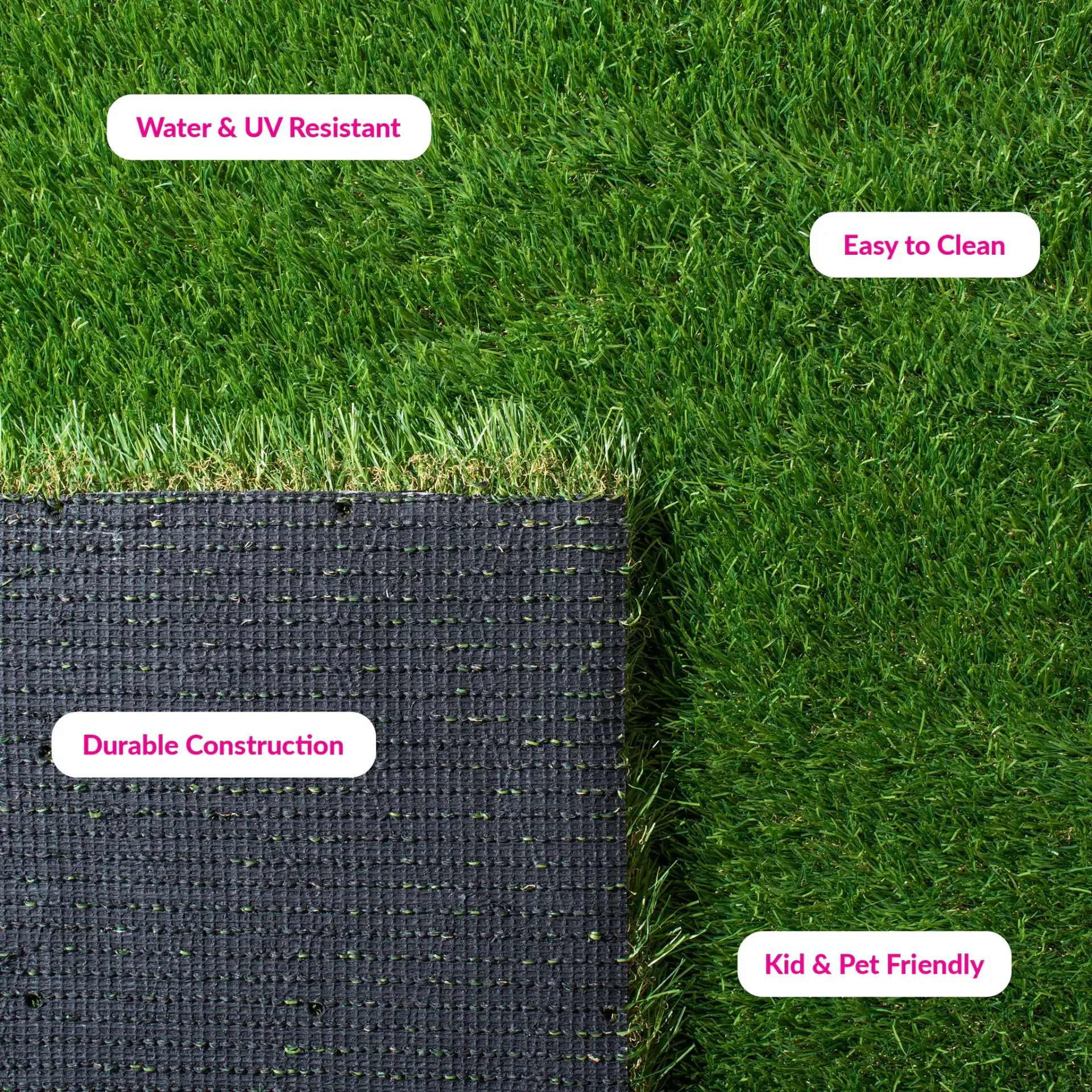 Turf Solid Outdoor Rug in Green in a styled room