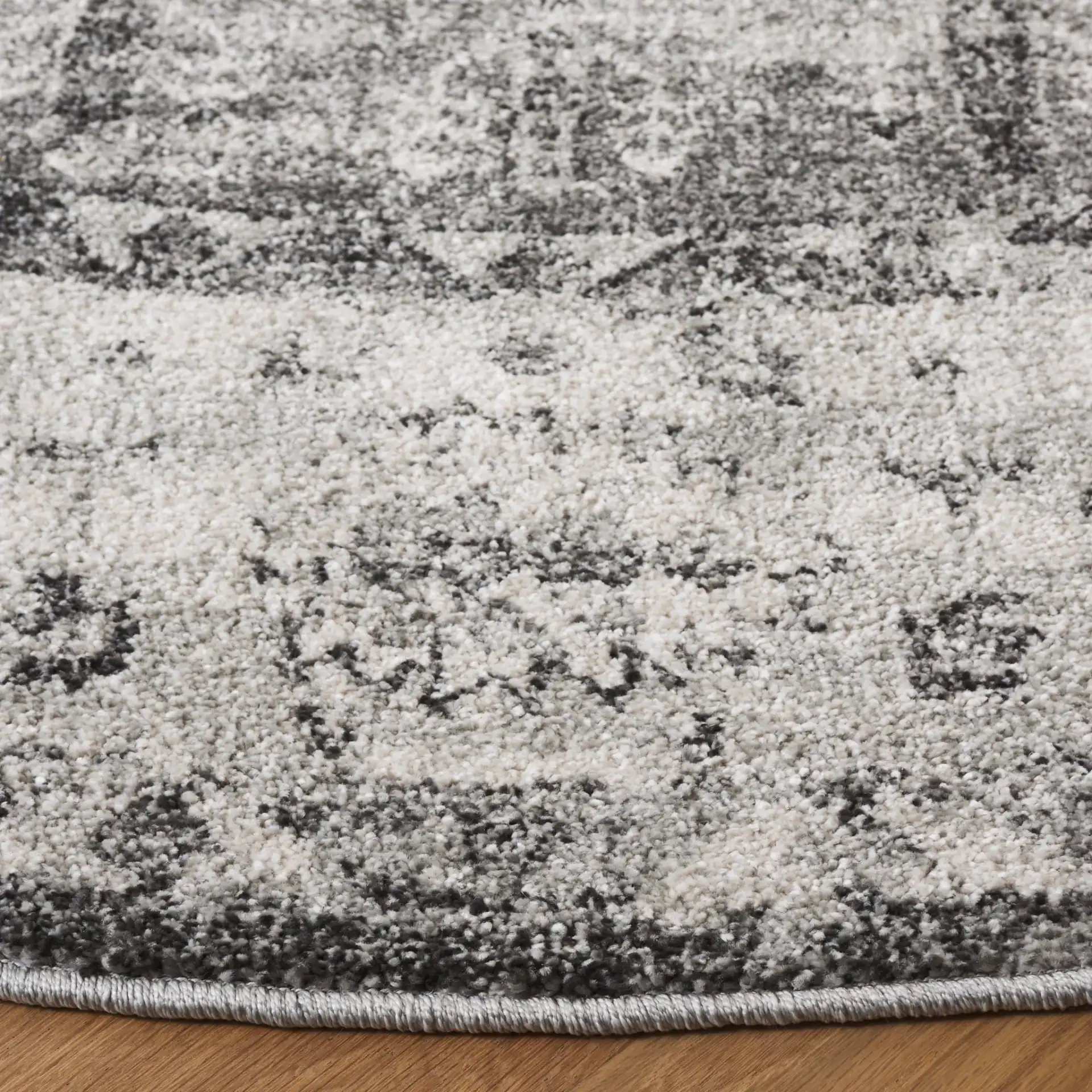 Vintage Tabriz Medallion Bordered Rug in Gray / Charcoal in a styled room