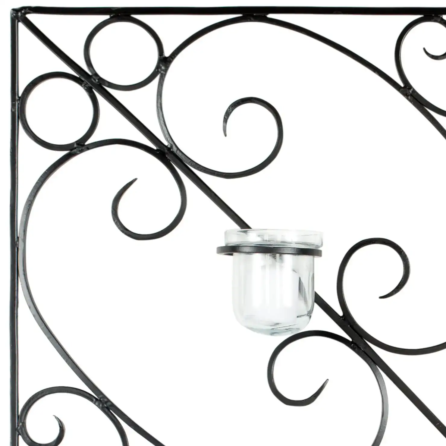 Votive Wall Decor in Black, detail view