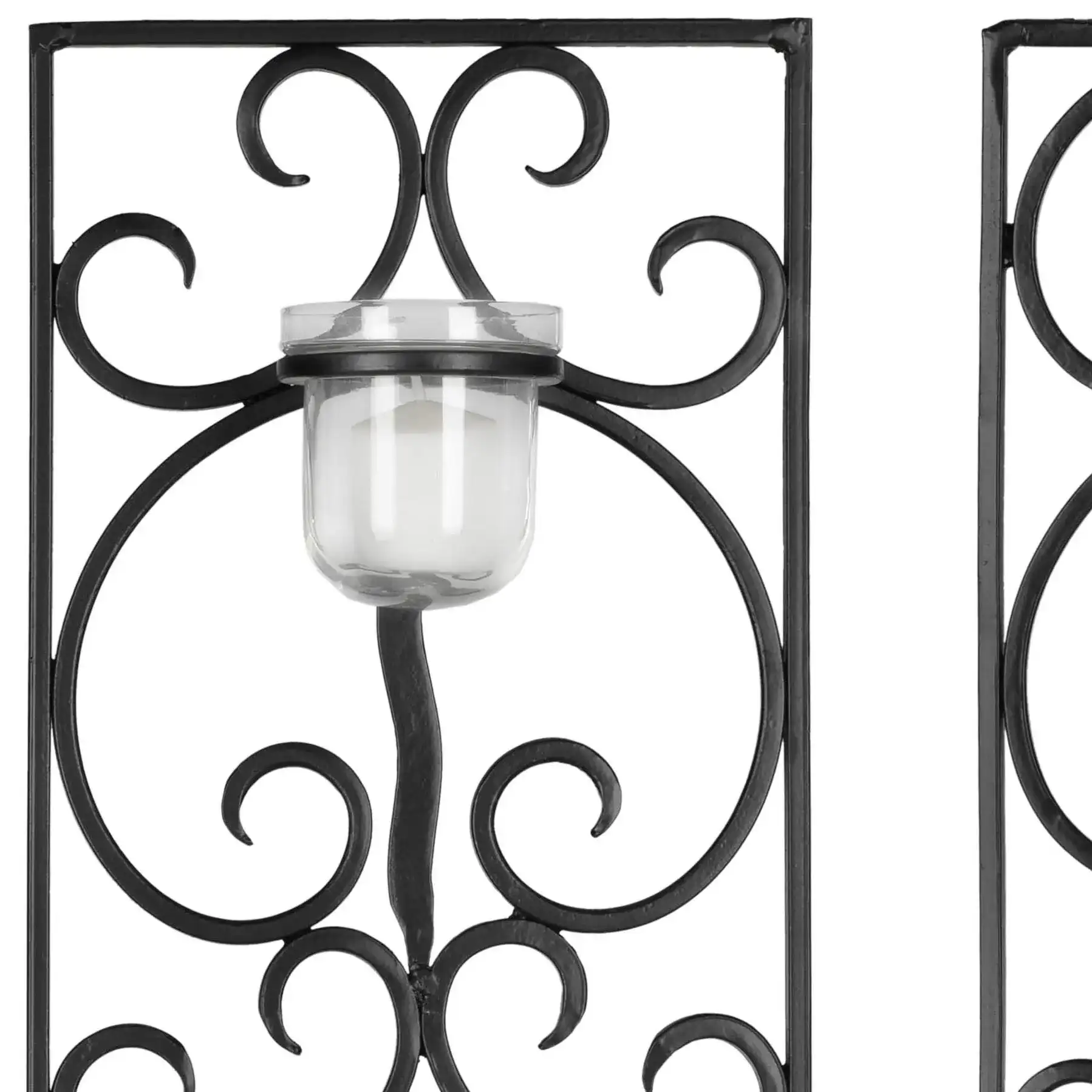 Votive Wall Decor (Set of 3) in Black, detail view