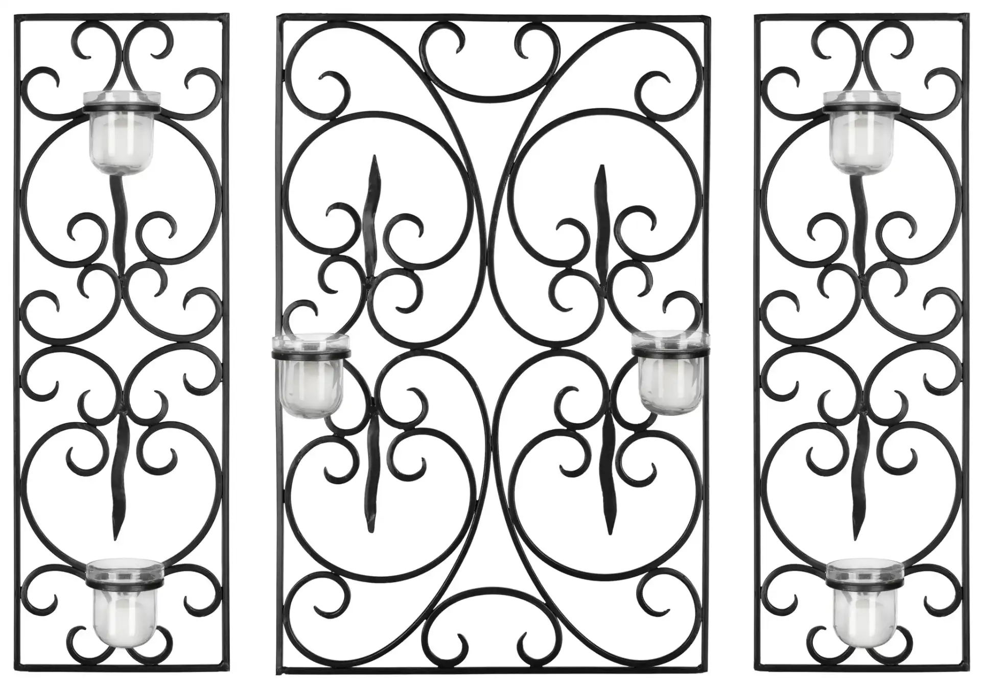Votive Wall Decor (Set of 3) in Black