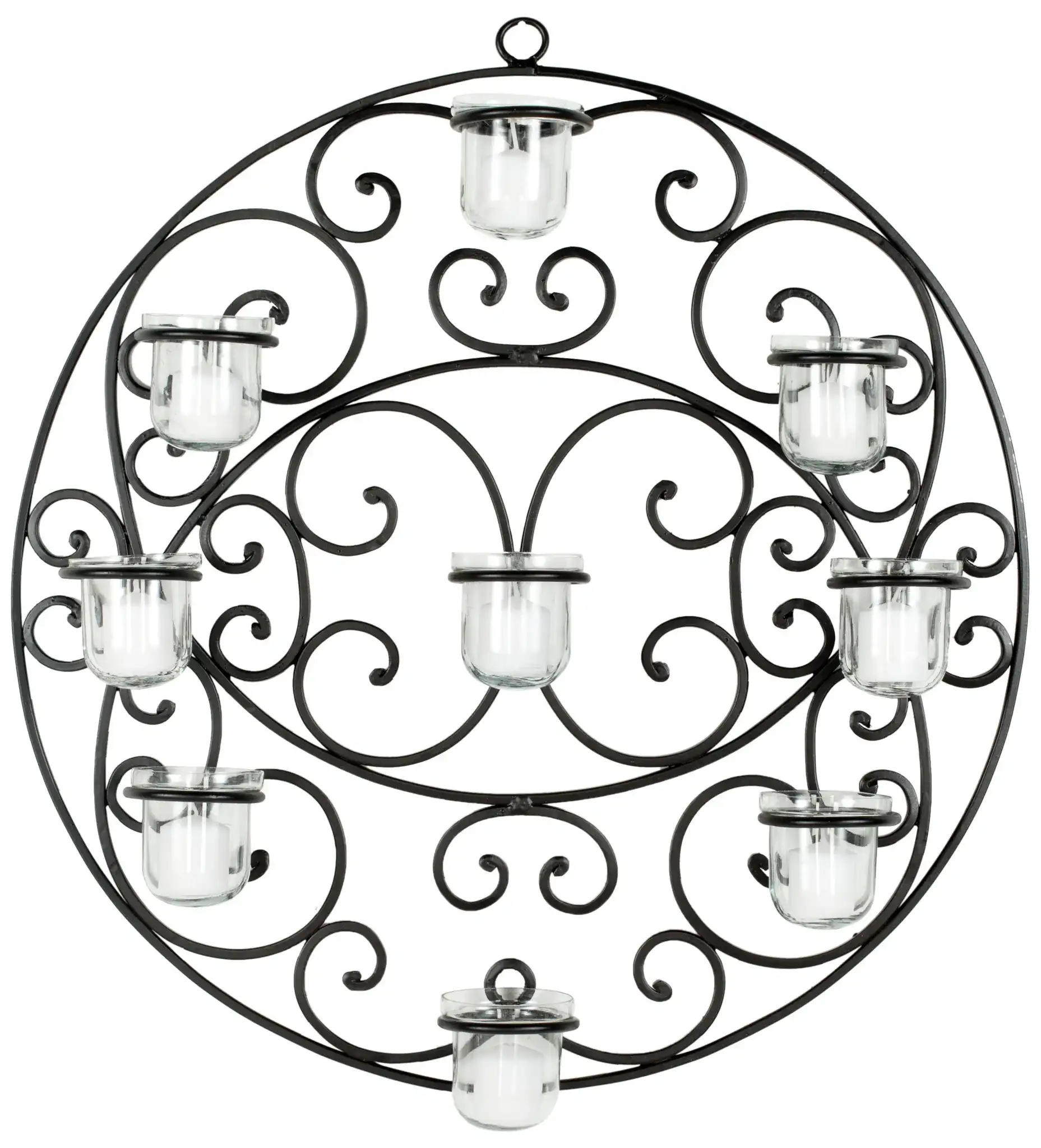 Tea Light Wall Decor in Black