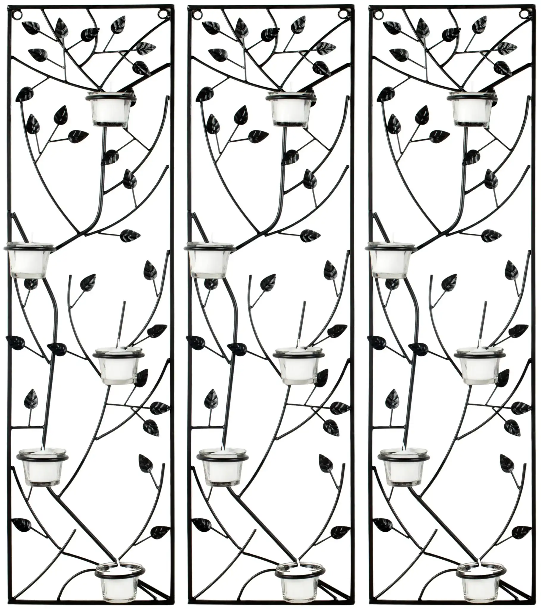 Votive Wall Decor (Set of 3) in Black