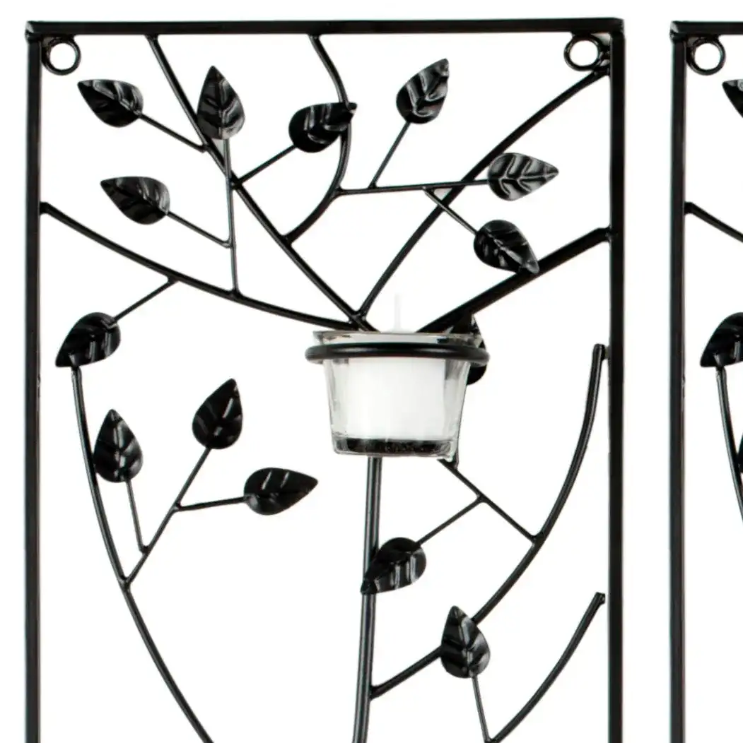 Votive Wall Decor (Set of 3) in Black, detail view