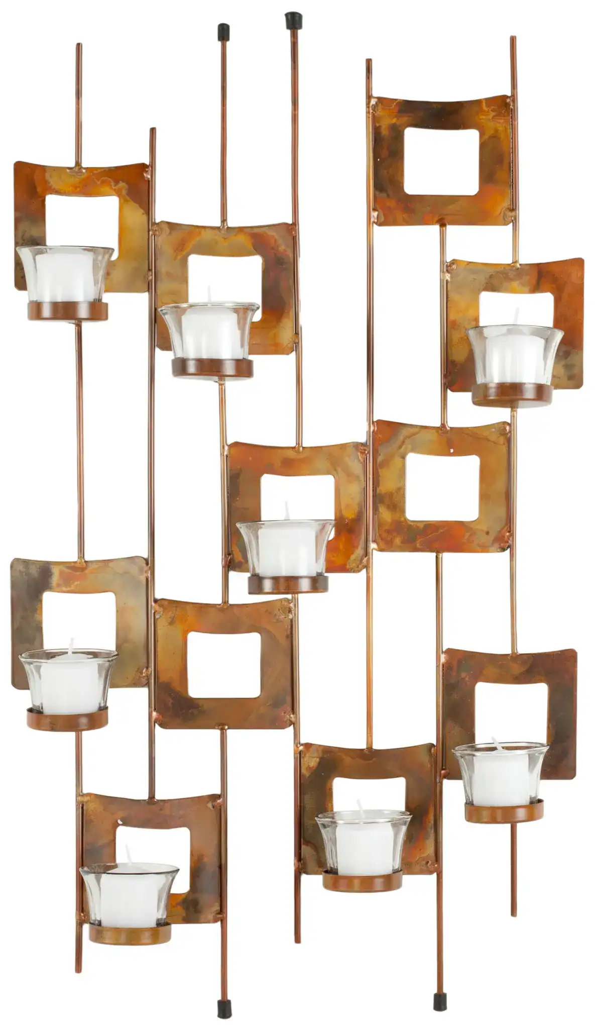 Votive Wall Decor in Burnt Copper