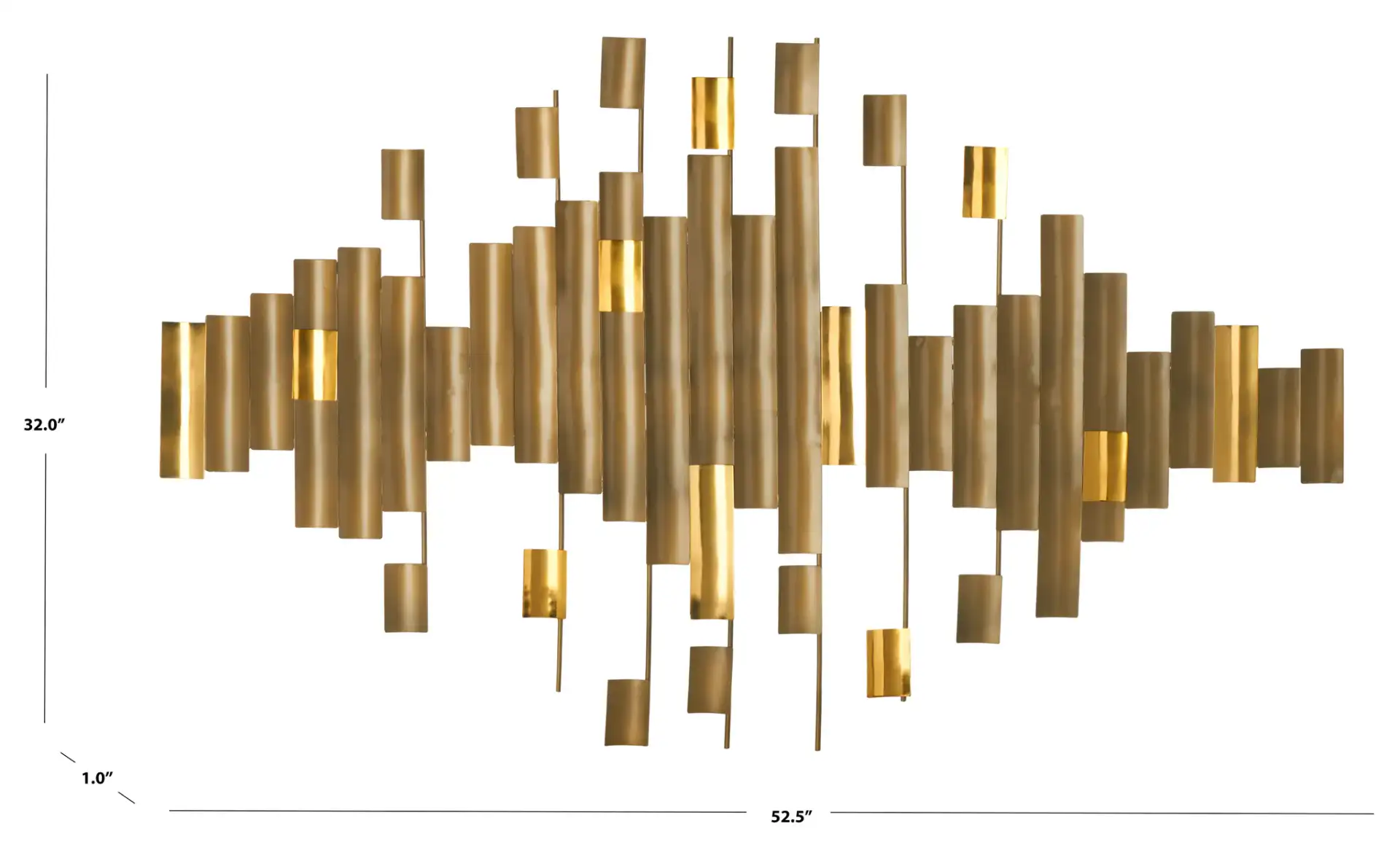 Rena Wall Decor in Antique Brass, detail view
