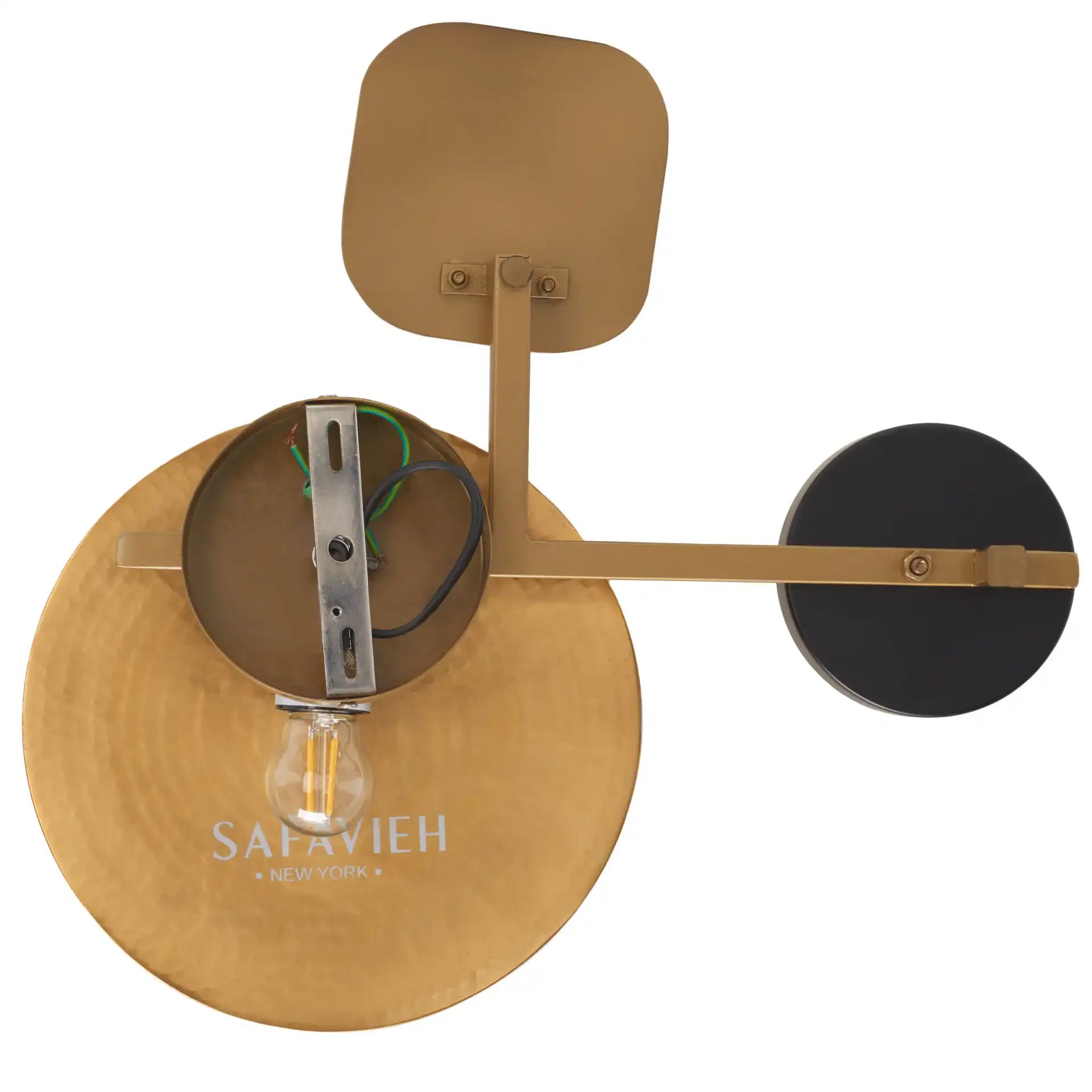 Olosa 17" Wall Decor in Antique Brass, detail view