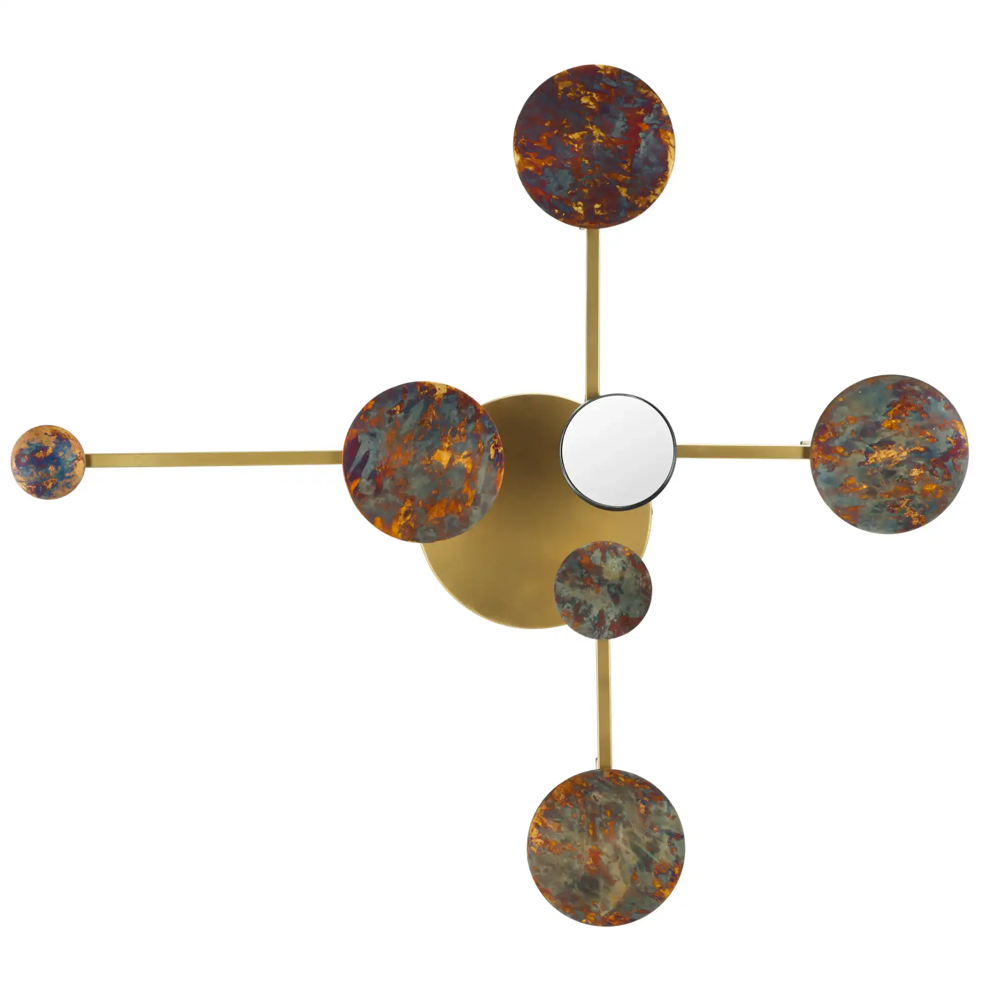 Emera 36" Wall Decor in Antique Brass, detail view