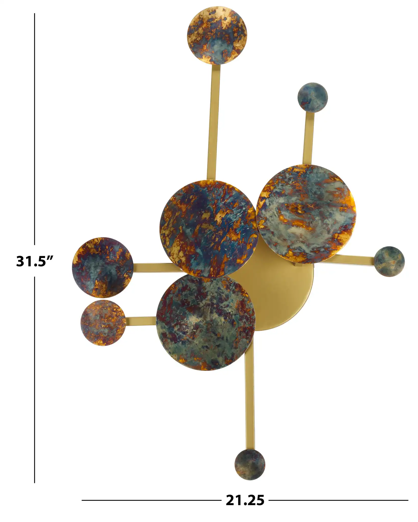 Ralsei 22" Wall Decor in Antique Brass, detail view