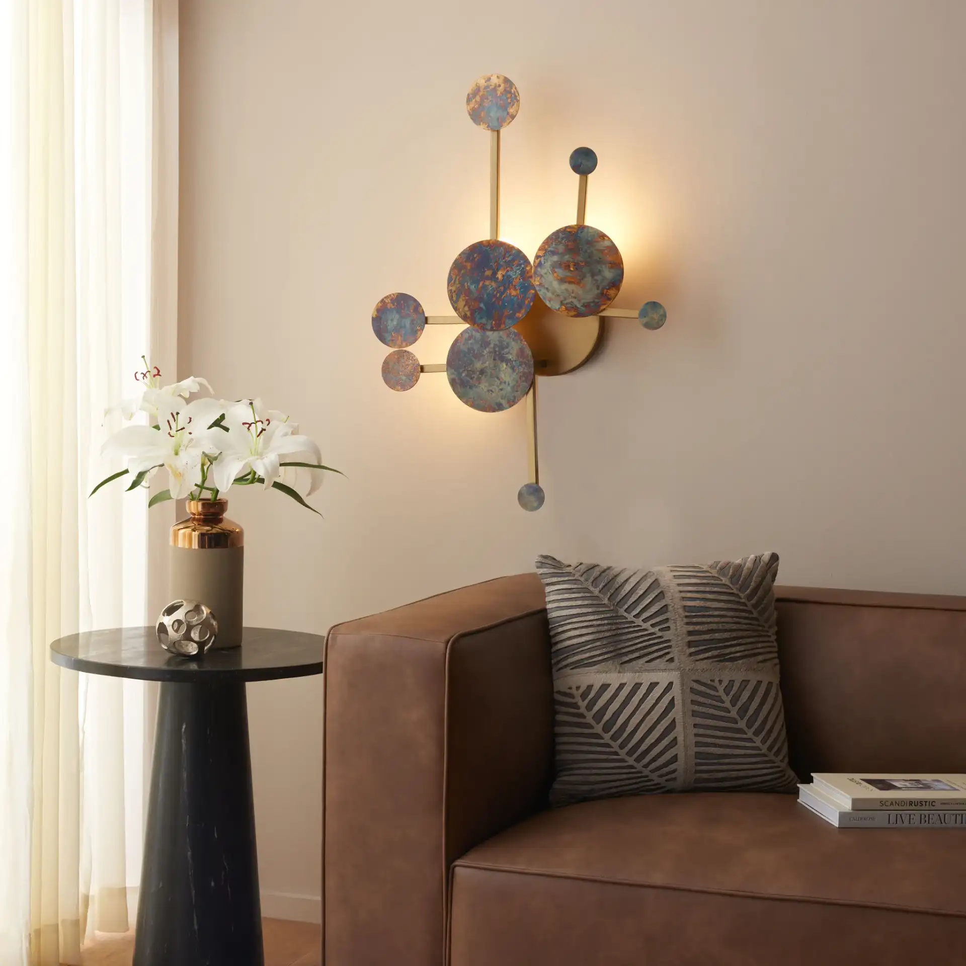 Ralsei 22" Wall Decor in Antique Brass, detail view