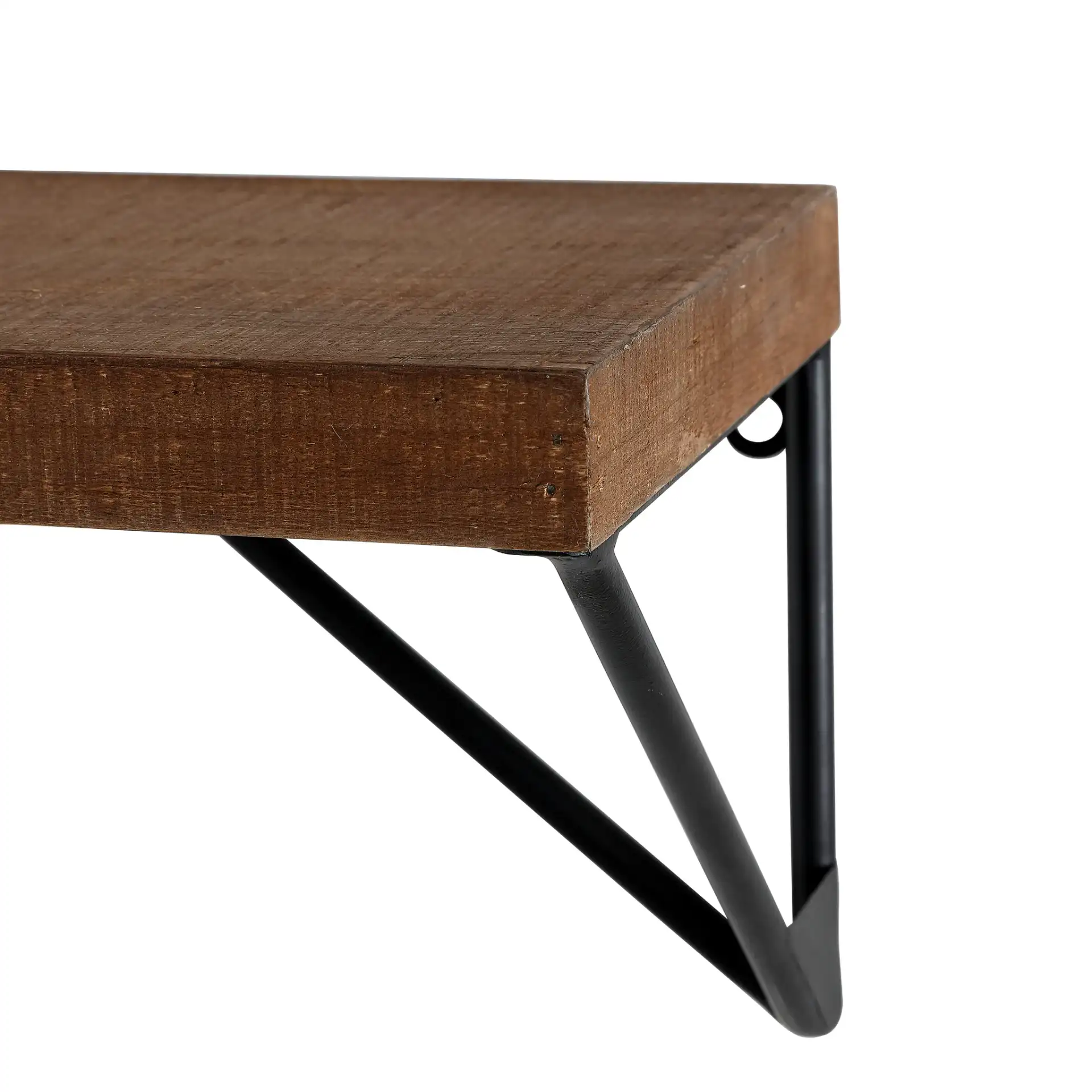 Banria 36 & 24" Wall Shelf in Brown / Black