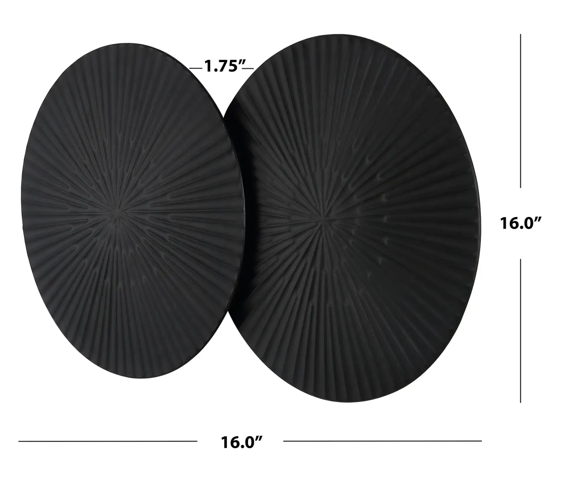 Azrael 16" Wall Décor in Black, detail view