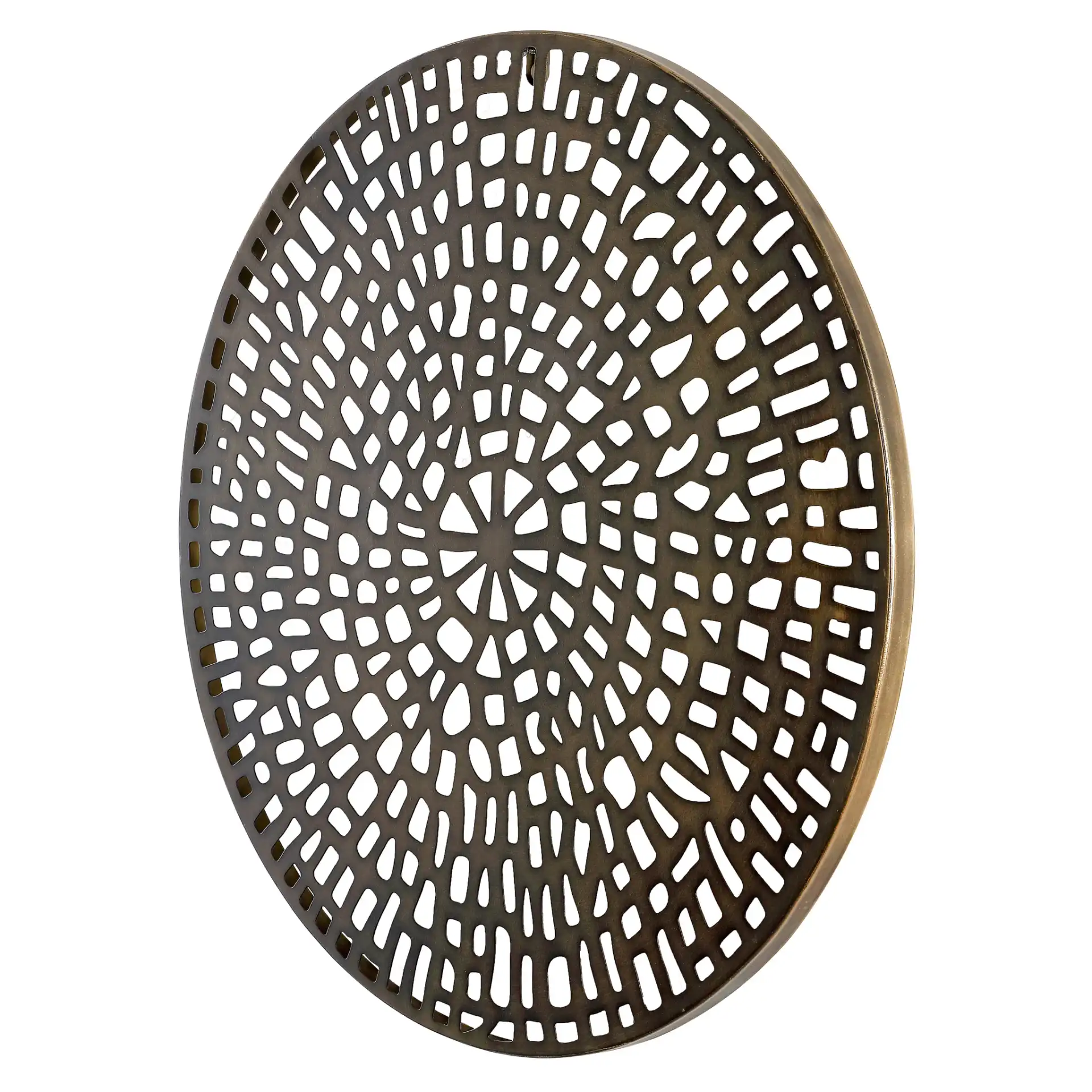 Leofe Wall Decor in Antique Brass, detail view