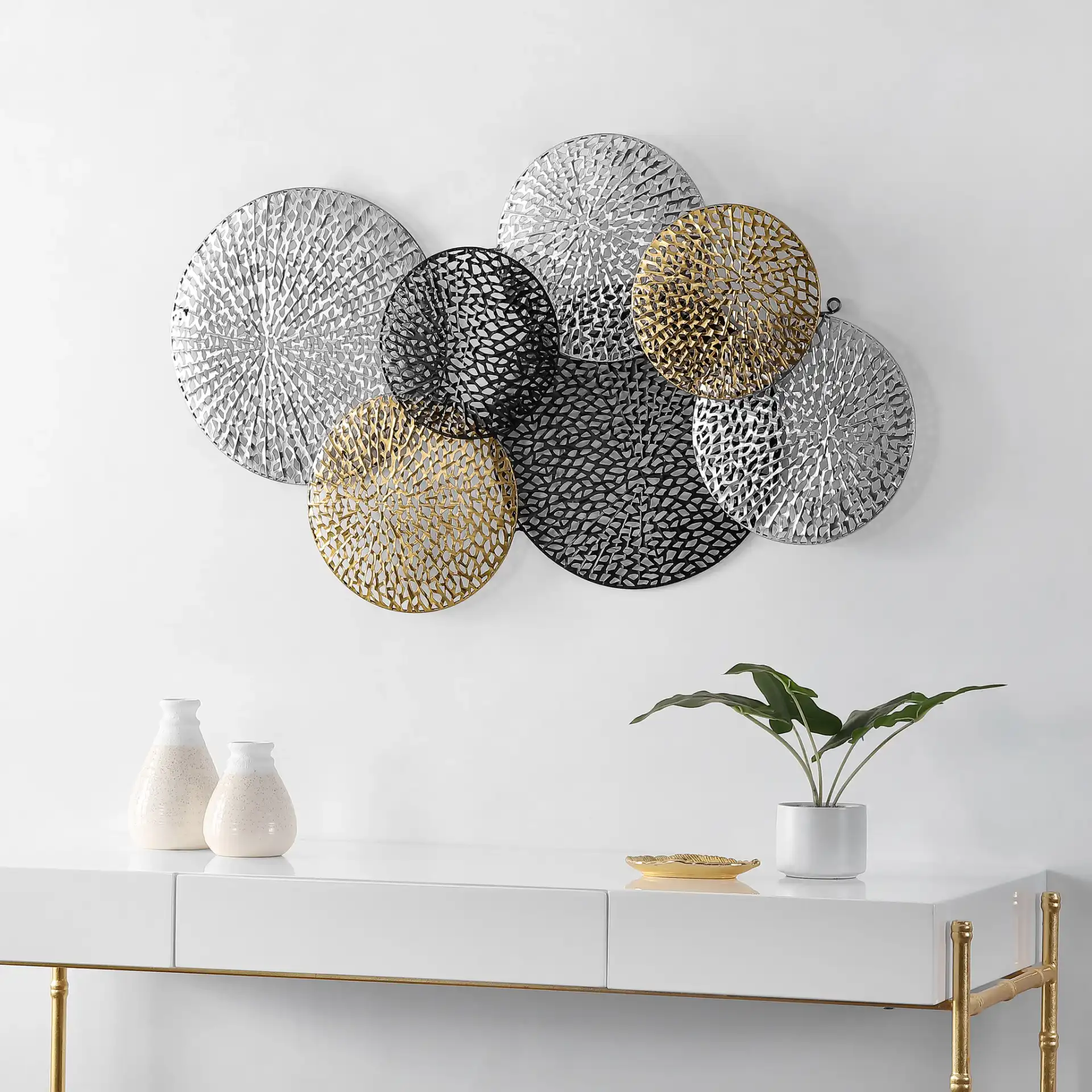 Viviette Wall Decor in Assorted in a styled room