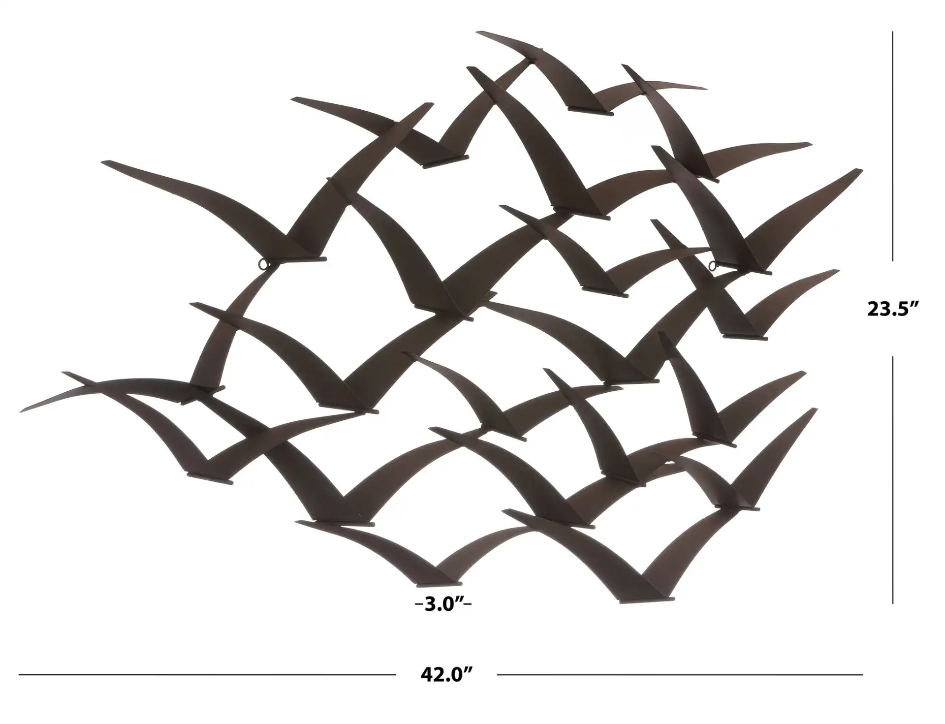 Fione 42" Wall Décor in Bronze, detail view