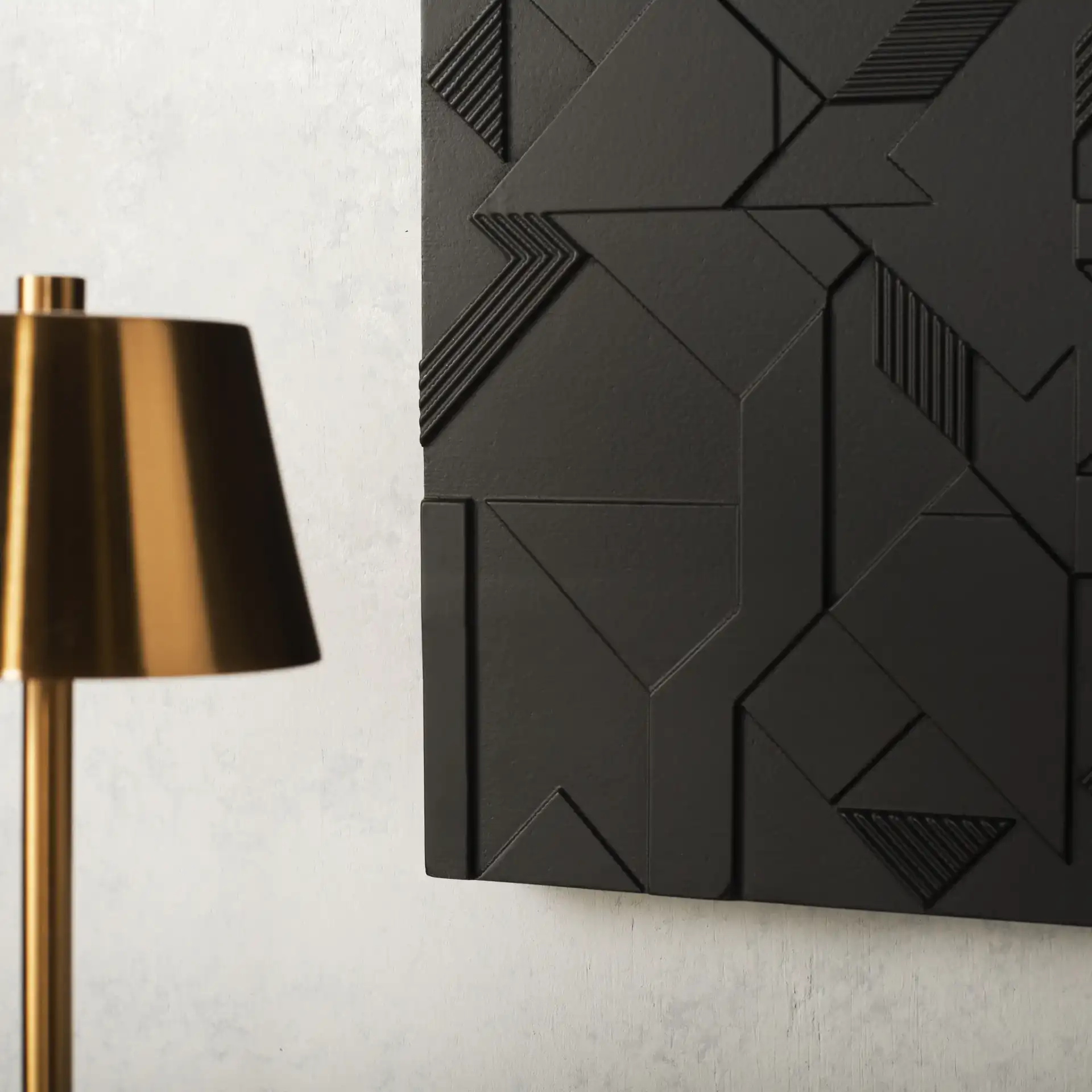 Emery Wall Decor in Black in a styled room