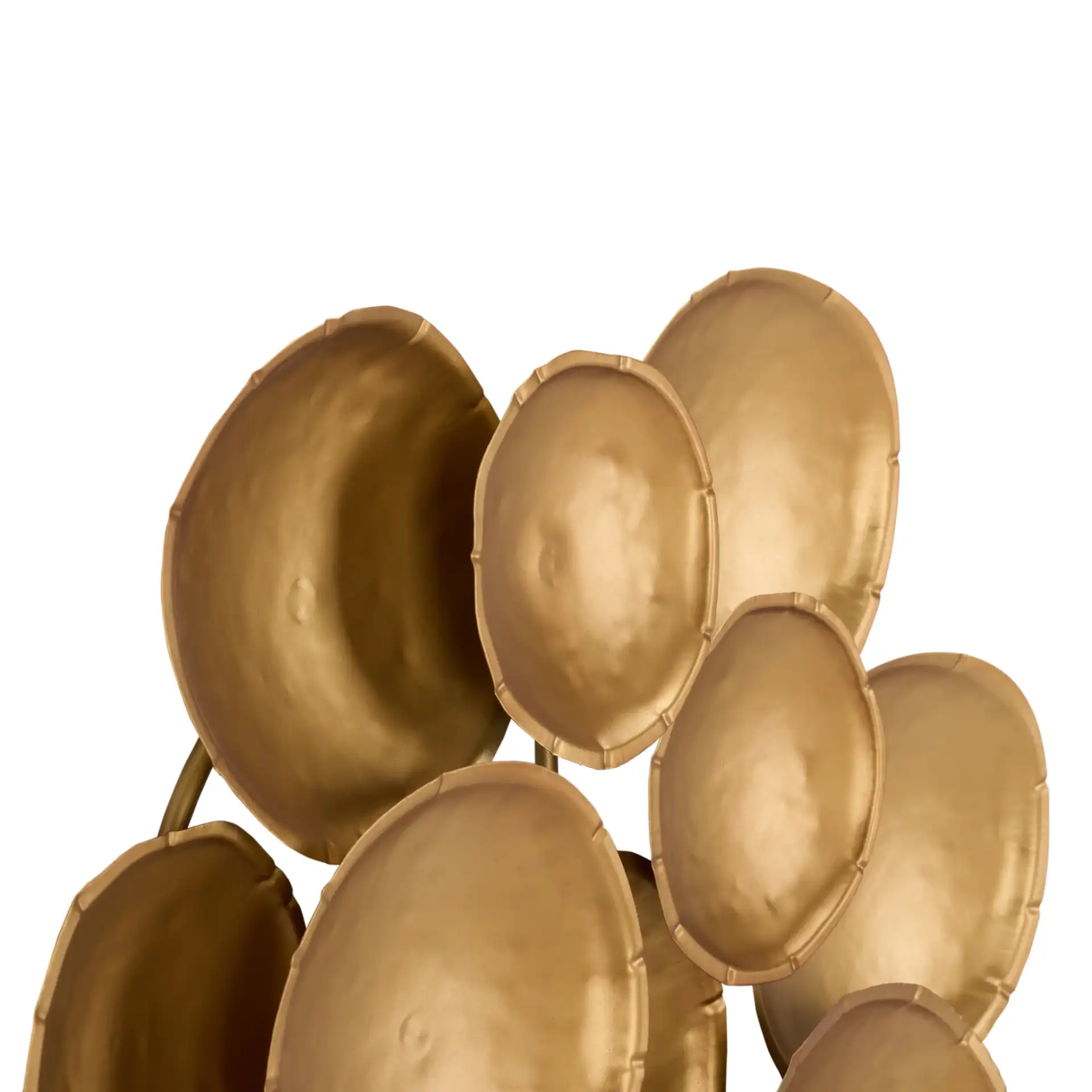 Lela Bubble Disc Wall Decor in Gold in a styled room