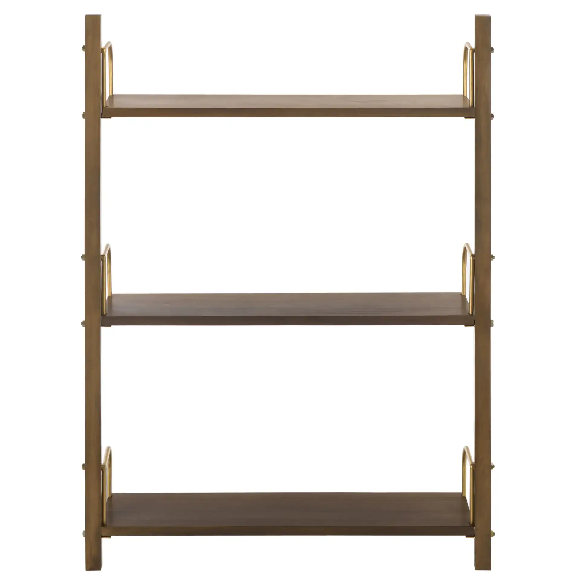 Brin Wall Shelf in Brown / Gold, detail view