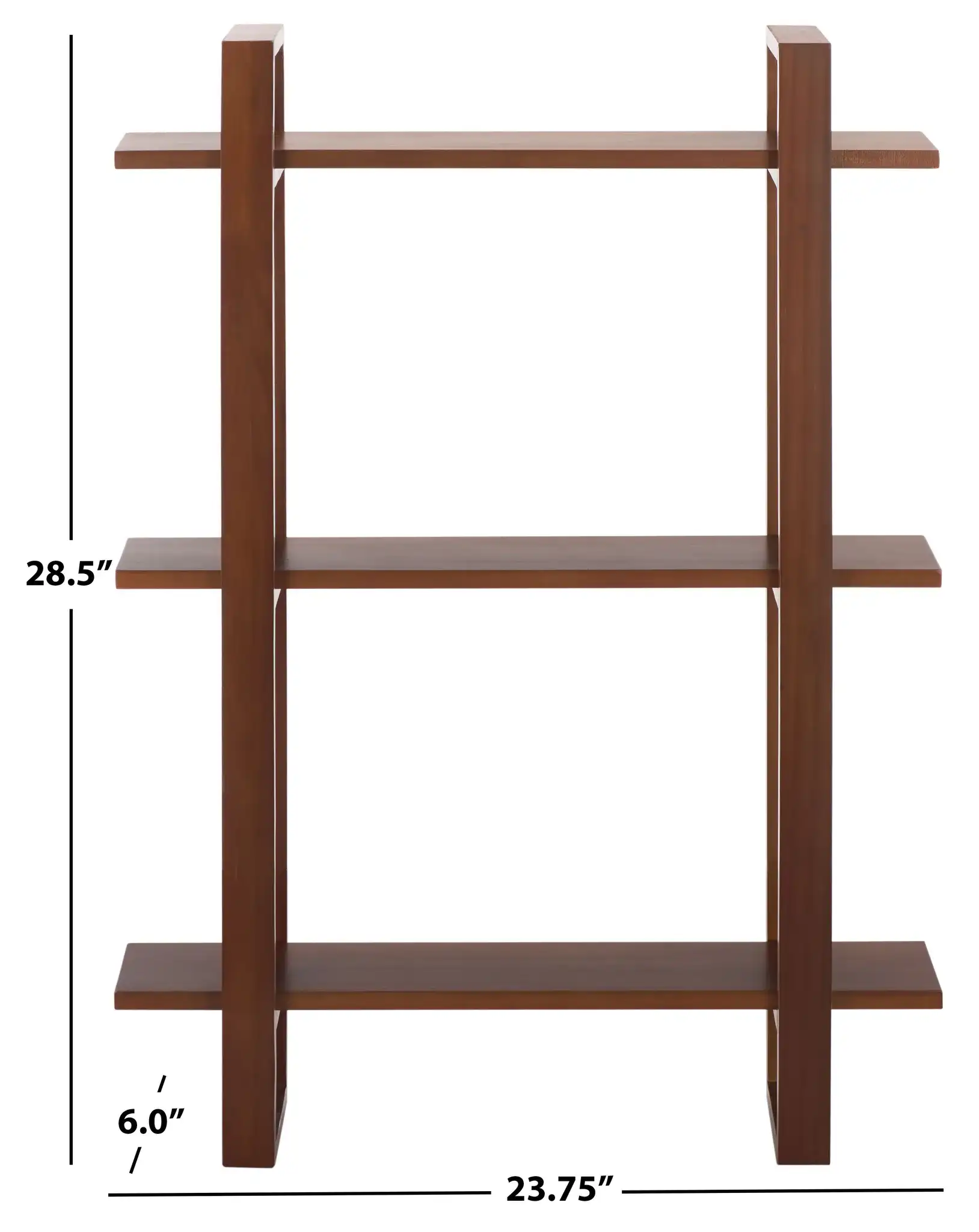 Arlo Wall Shelf in Chestnut / Brown, detail view
