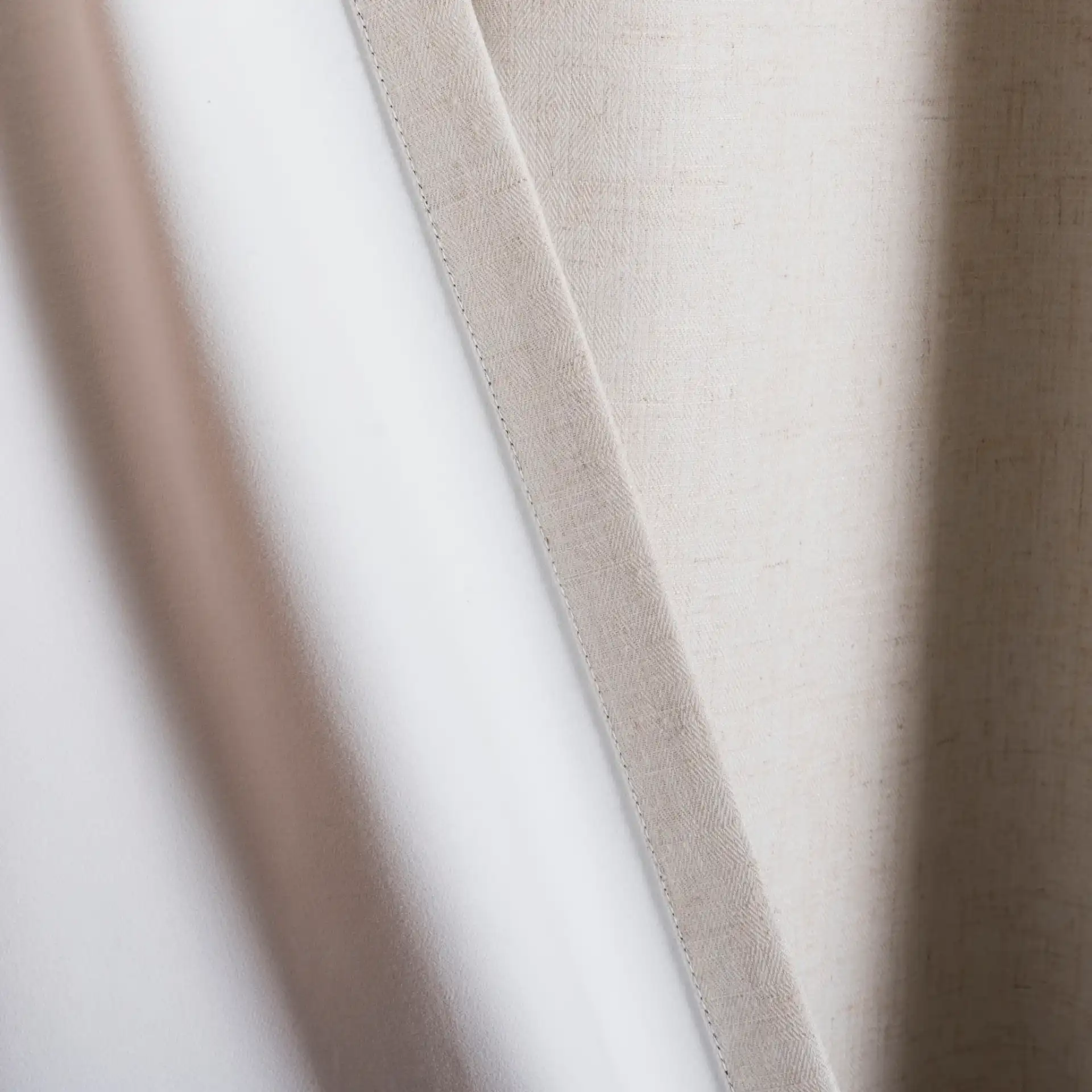 Katerini Window Panel in Ivory in a styled room