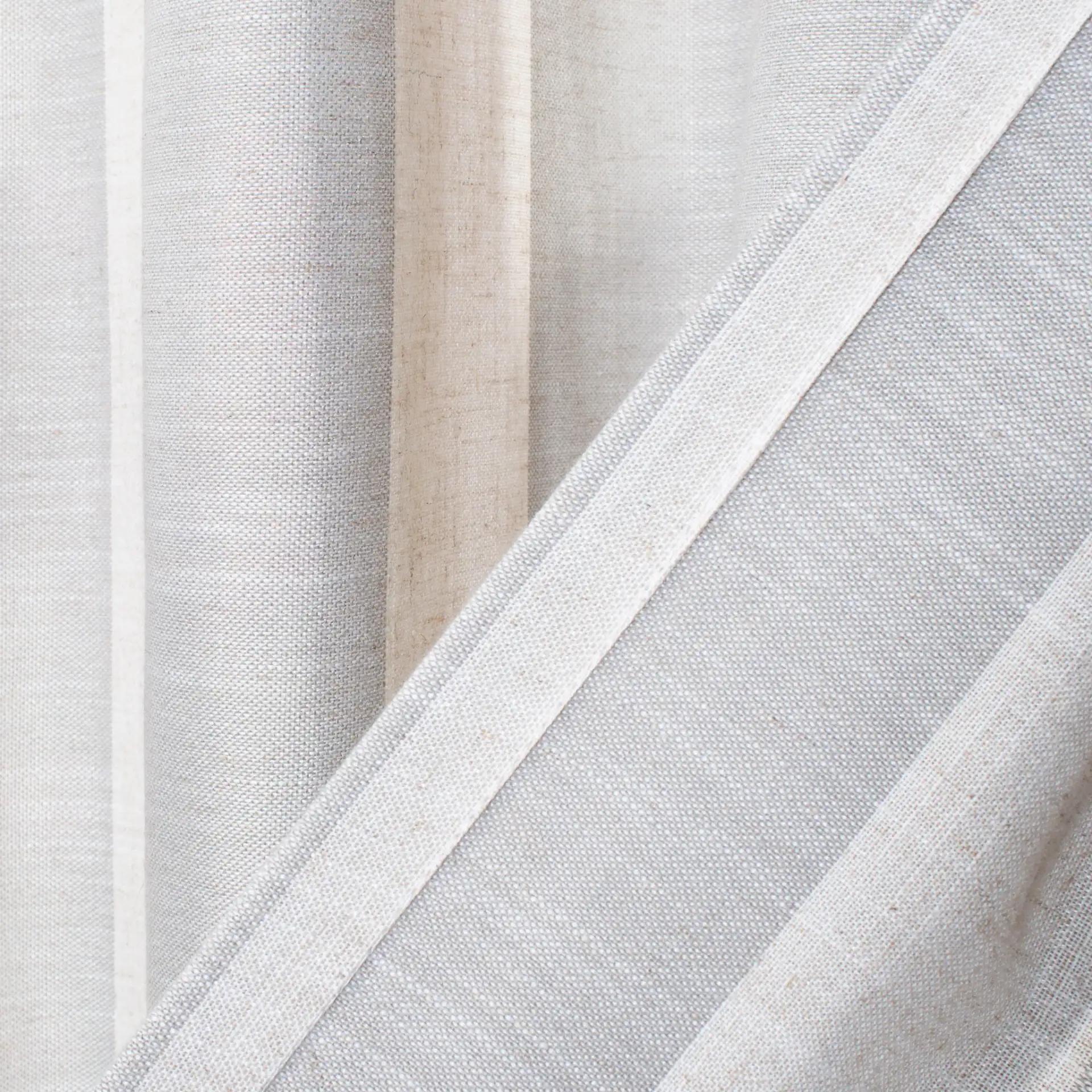 Rela Window Panel in Taupe / Beige in a styled room