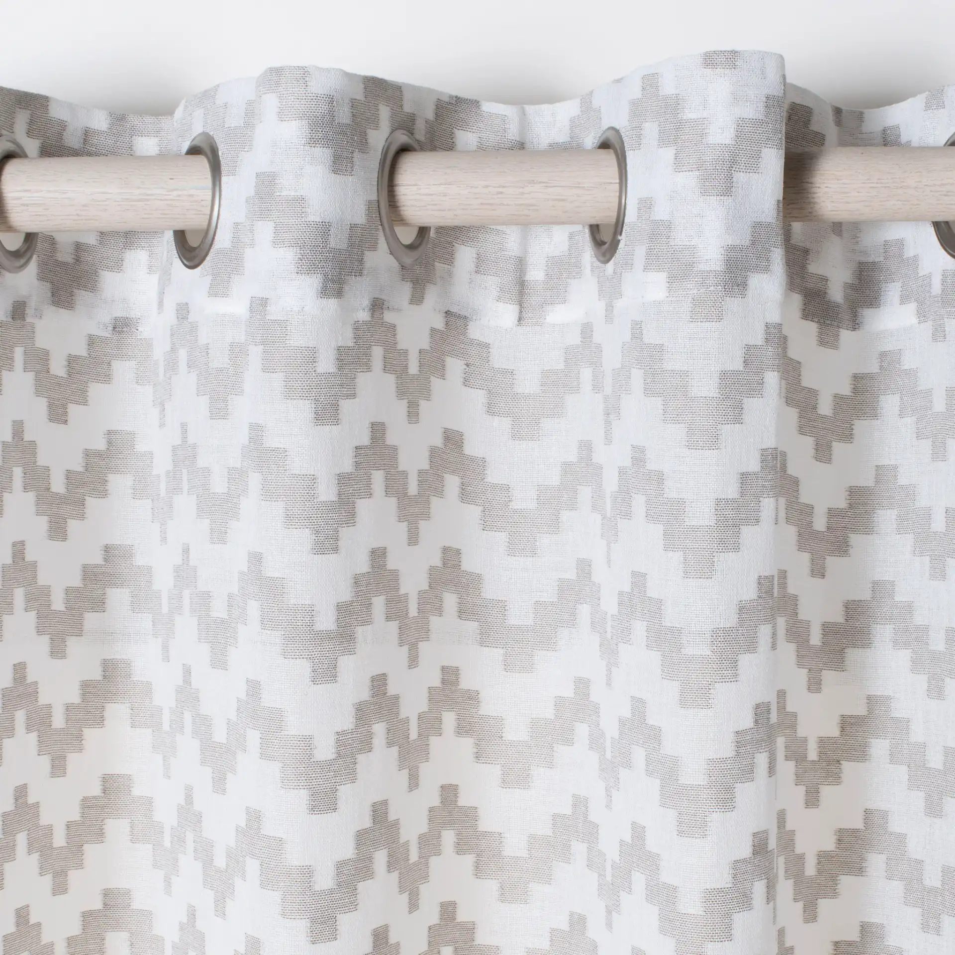 Penda Window Panel in Taupe / White