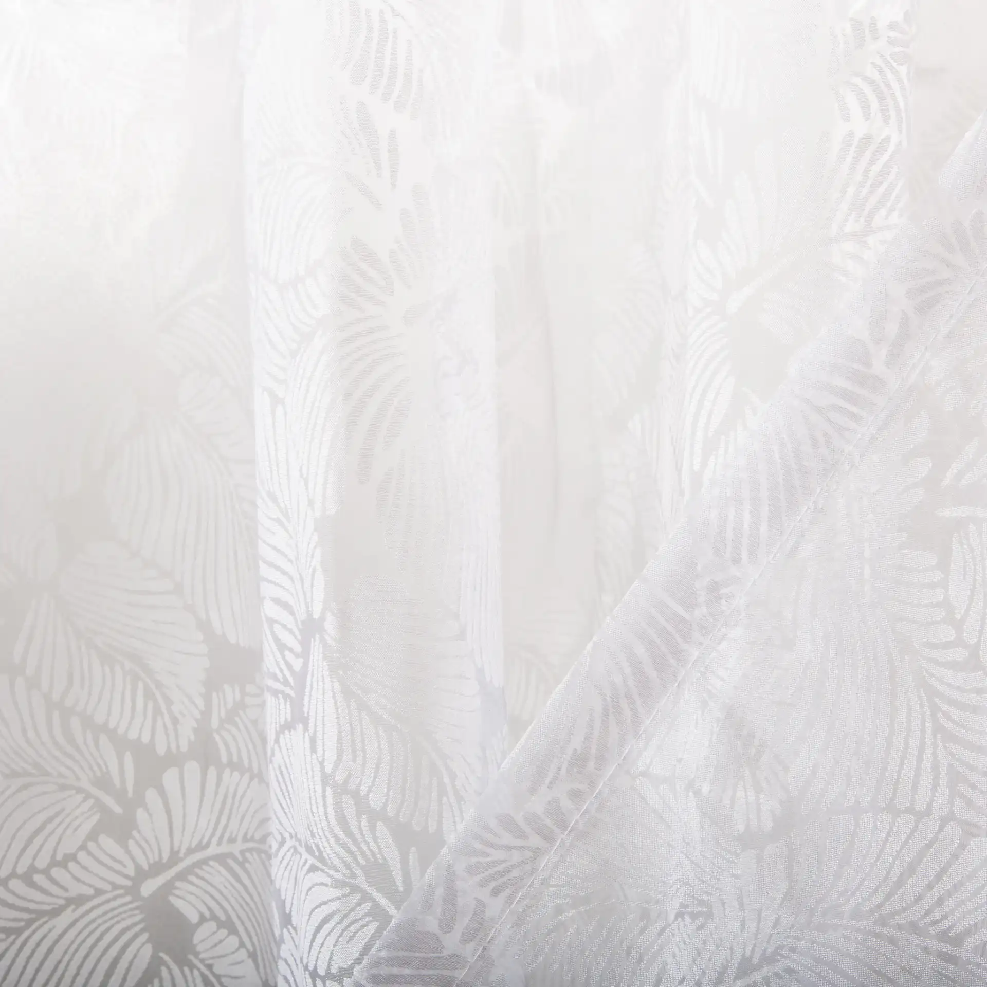 Zandria Window Panel in White in a styled room