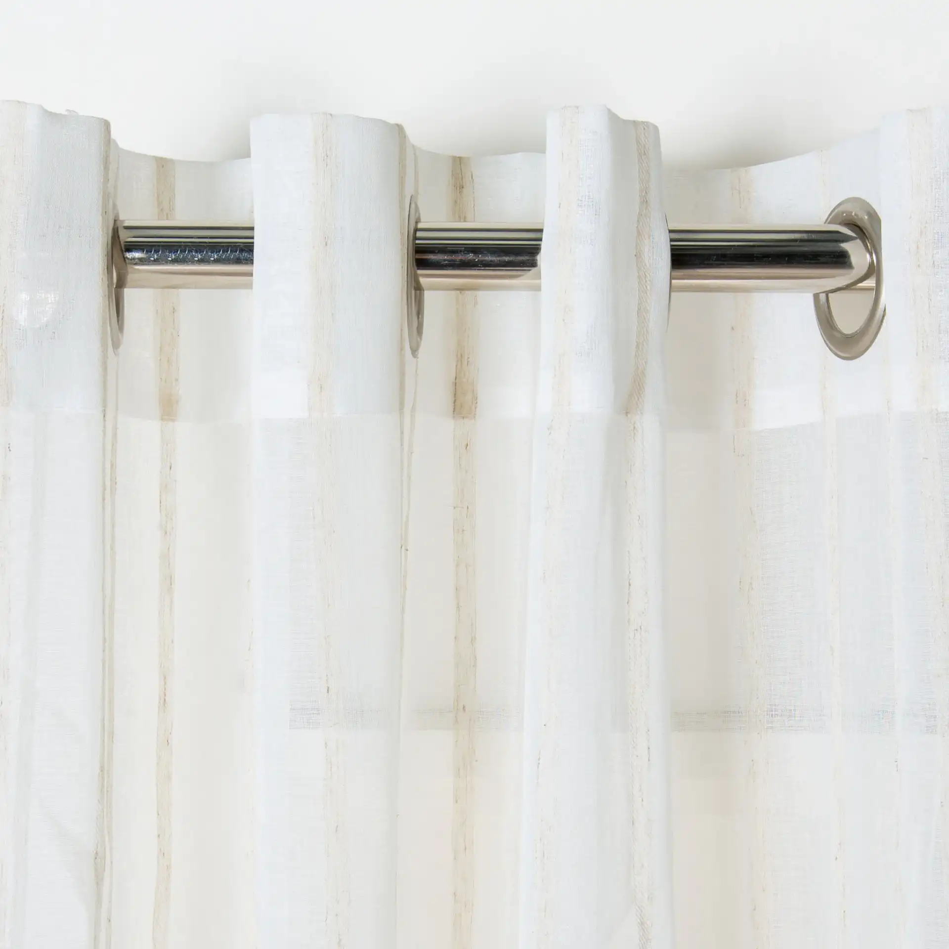 Zana Window Panel in Beige Stripe