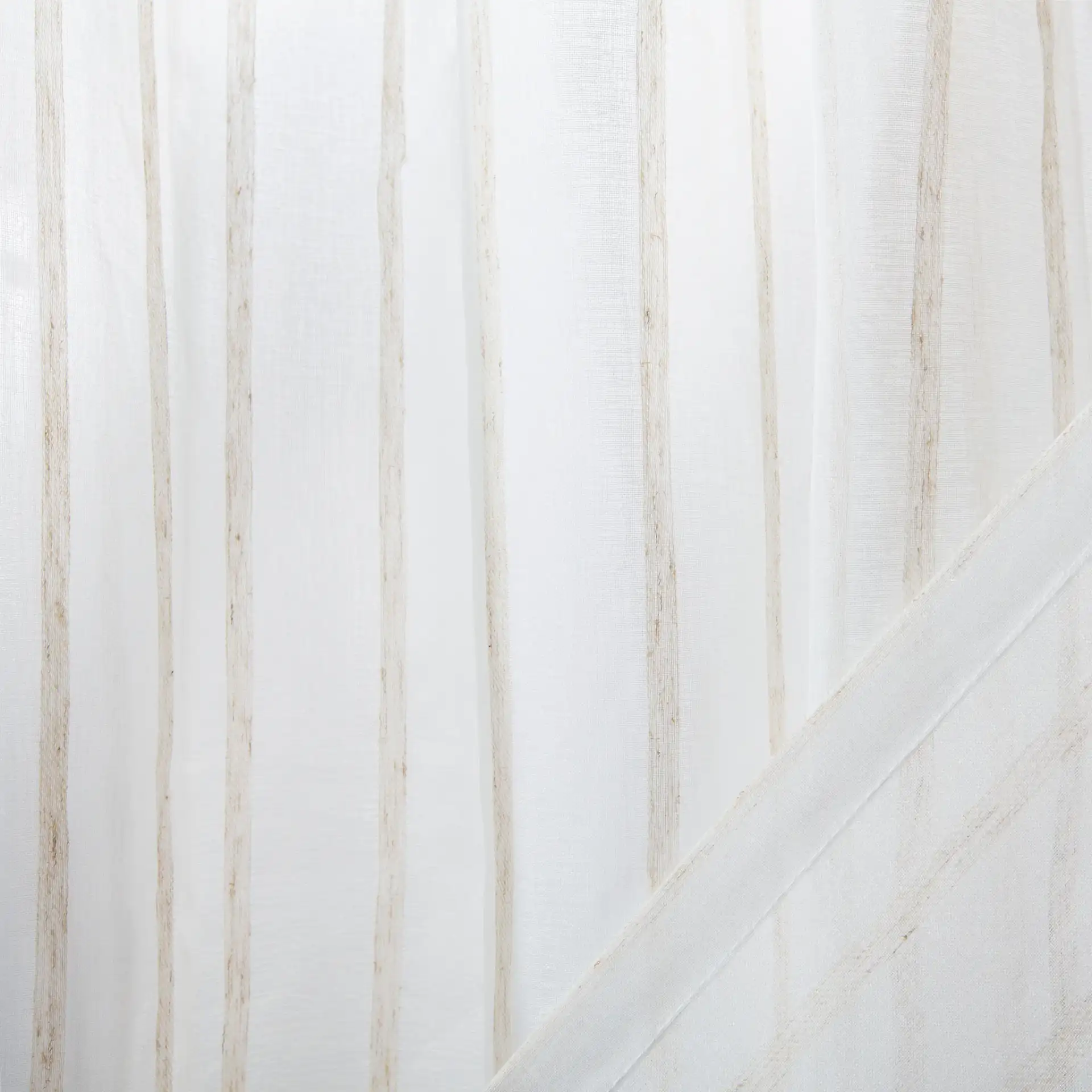 Zana Window Panel in Beige Stripe in a styled room
