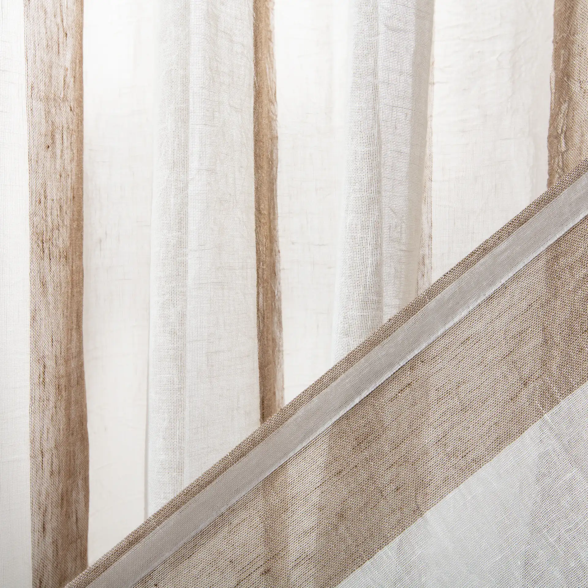 Tallie Window Panel in Beige in a styled room