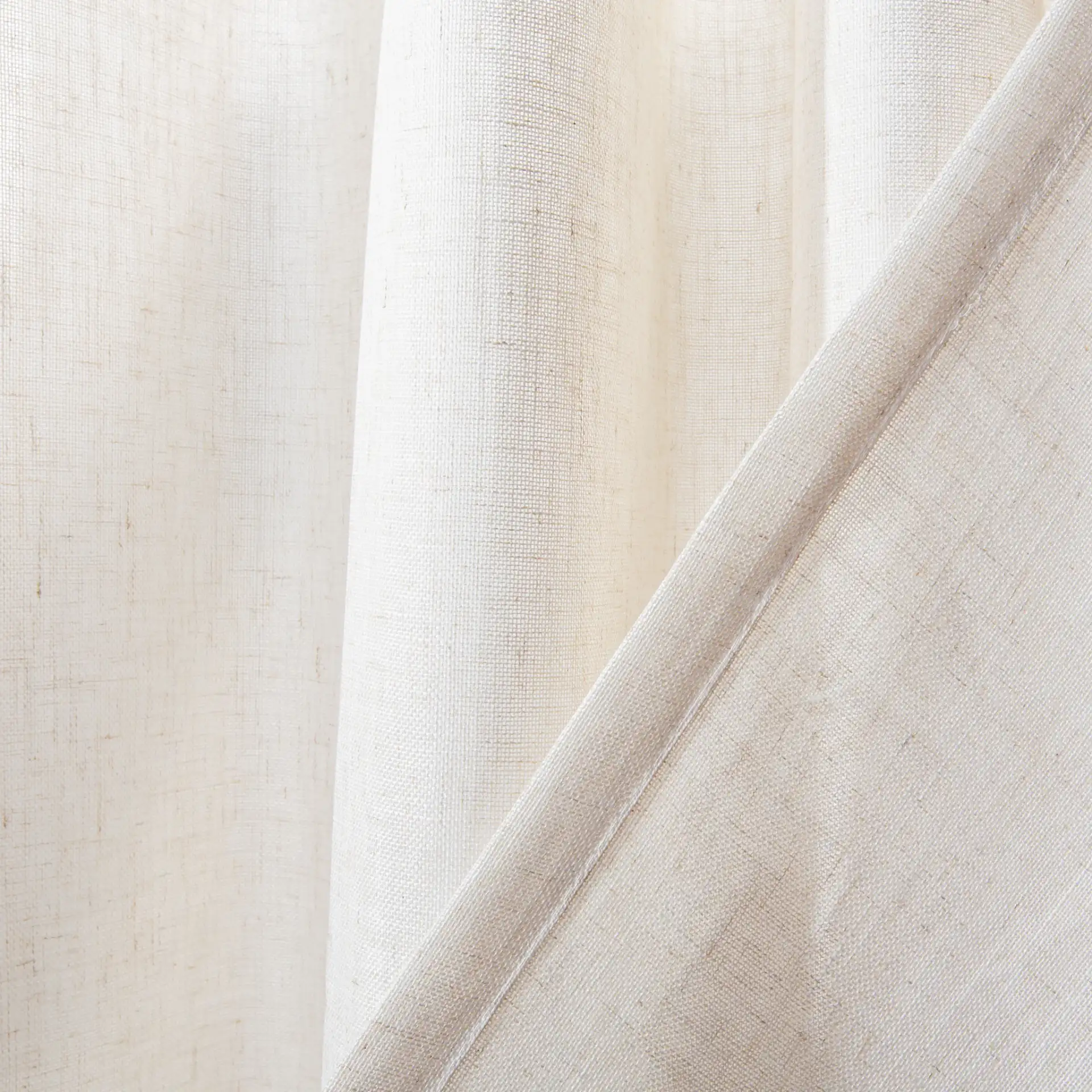 Layland Window Panel in Beige in a styled room