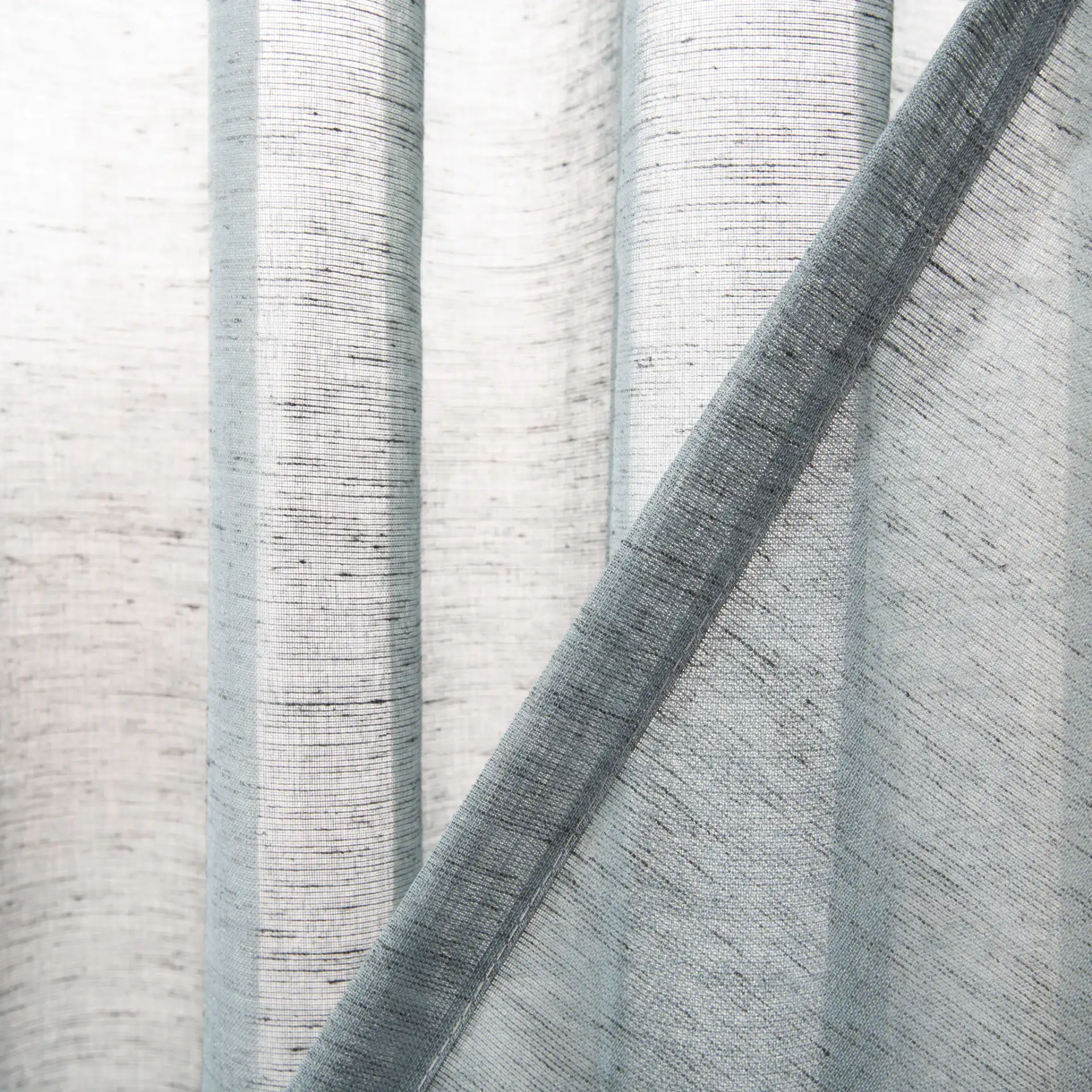 Alina Window Panel in Blue in a styled room