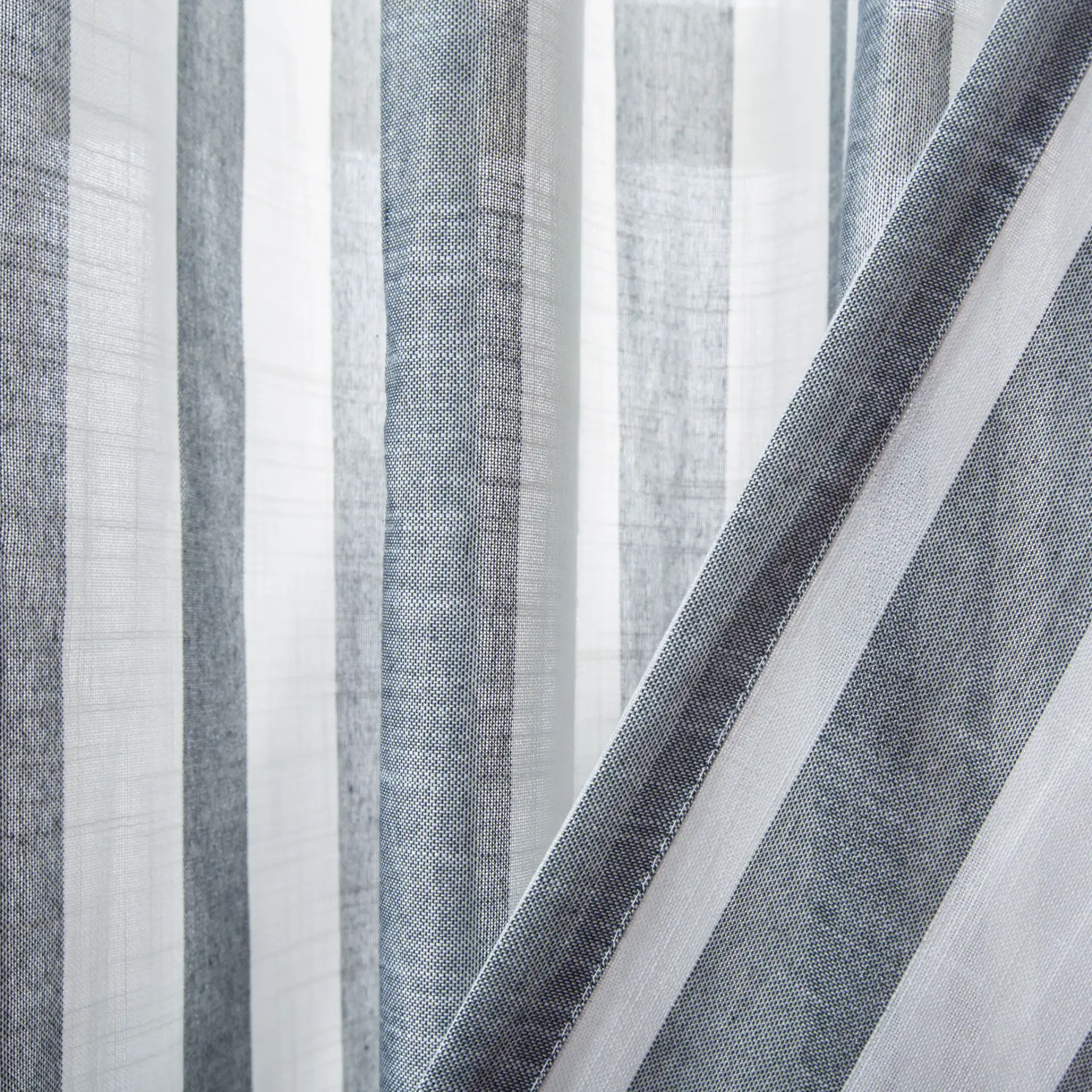 Aytan Window Panel in Slate / Beige in a styled room