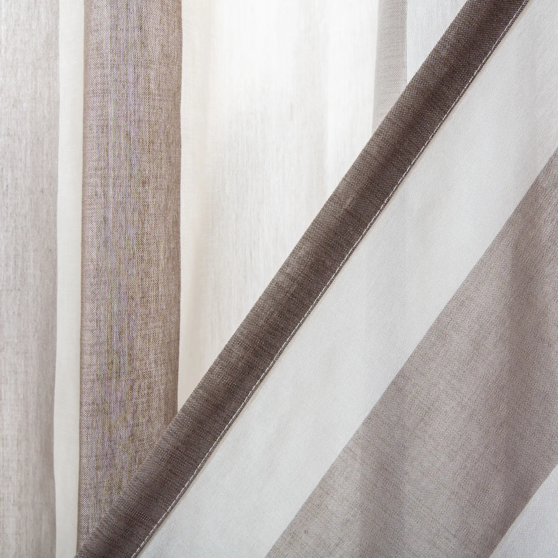 Jara Window Panel in Assorted Beige in a styled room