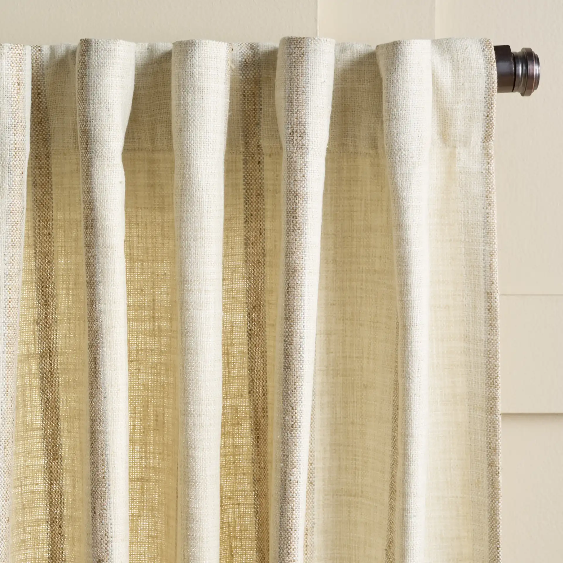 Lane Window Panels (Set of 2) in Light Beige / Light Brown in a styled room