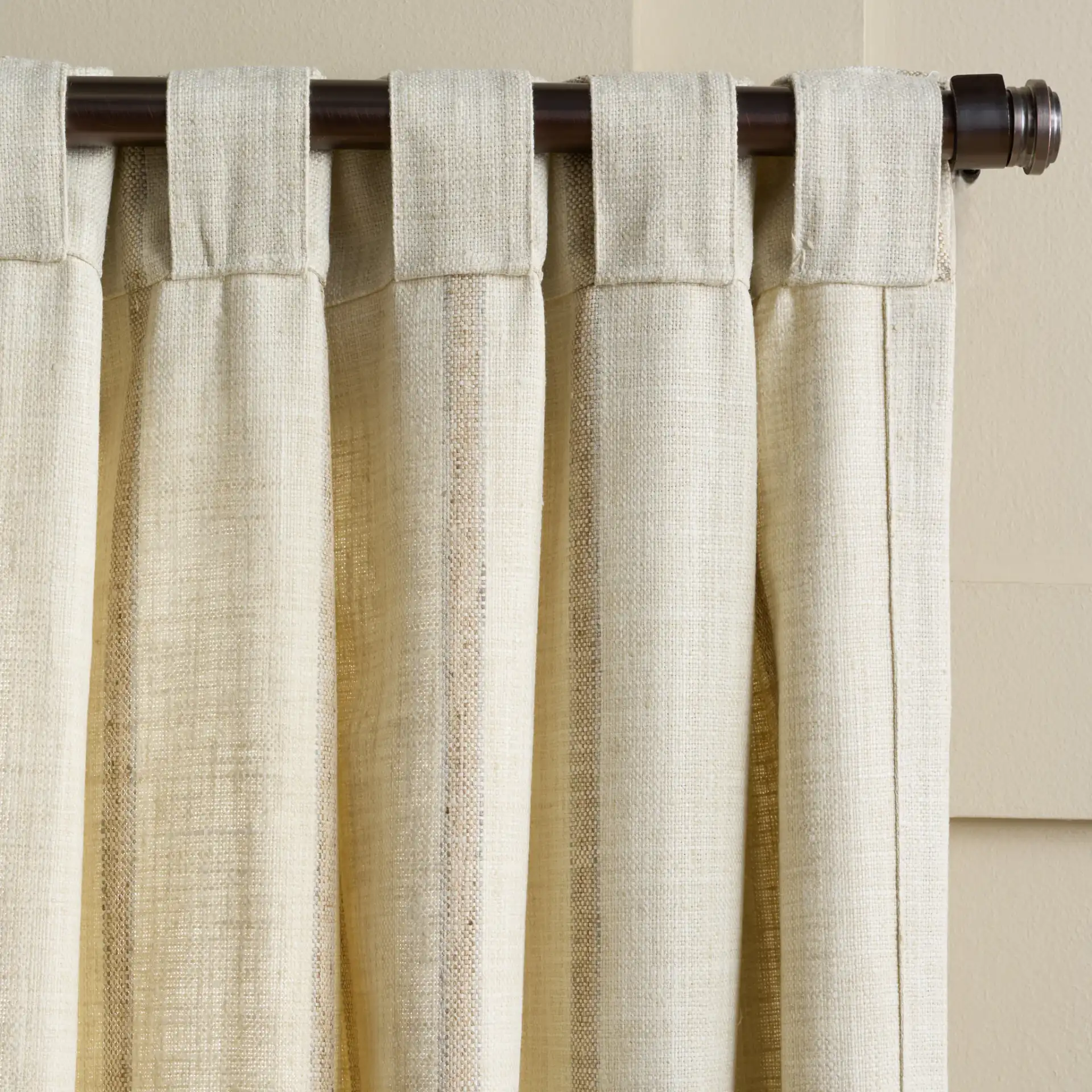 Lane Window Panels (Set of 2) in Light Beige / Light Brown in a styled room