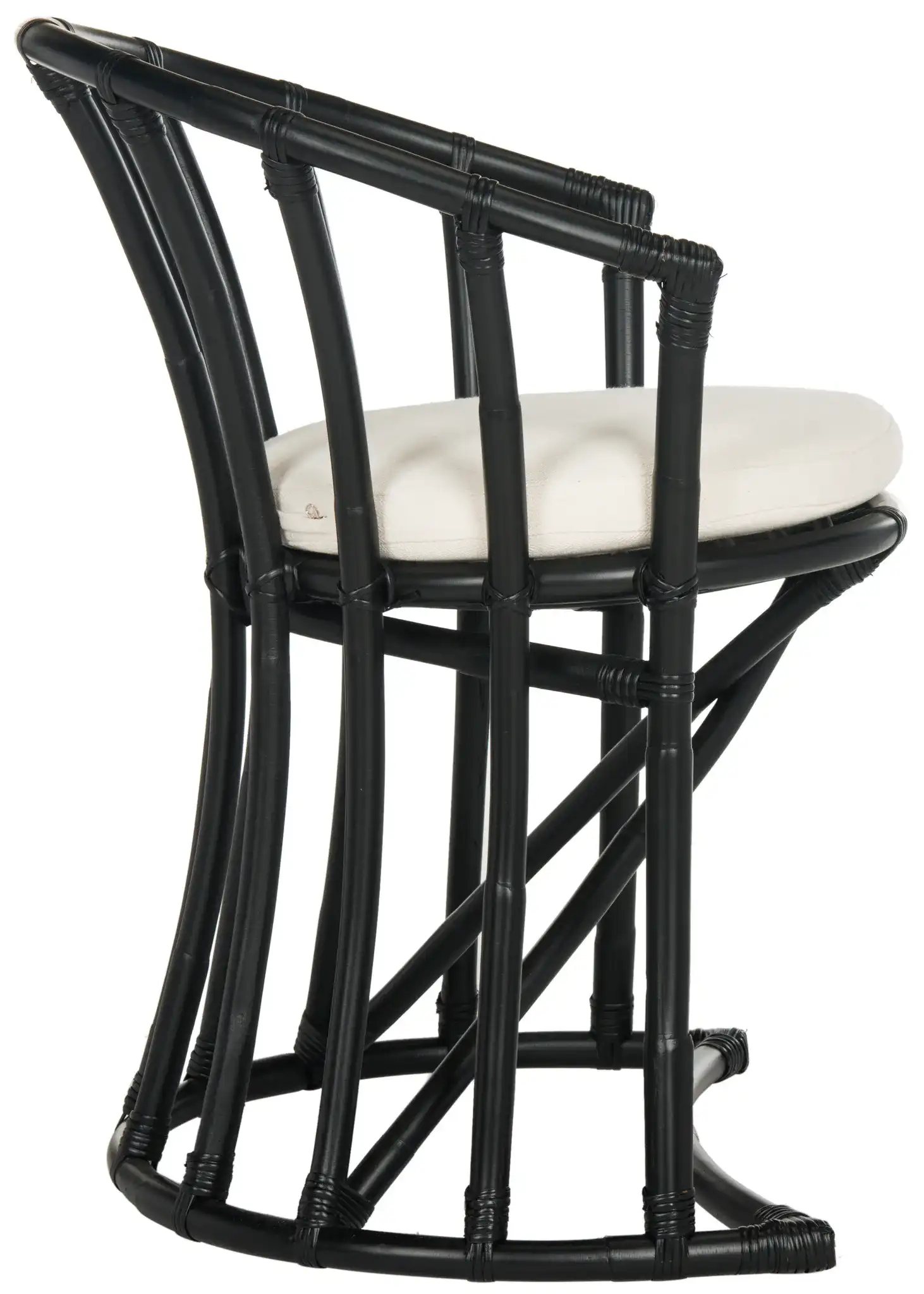 Bates Accent Chair in Black, detail view