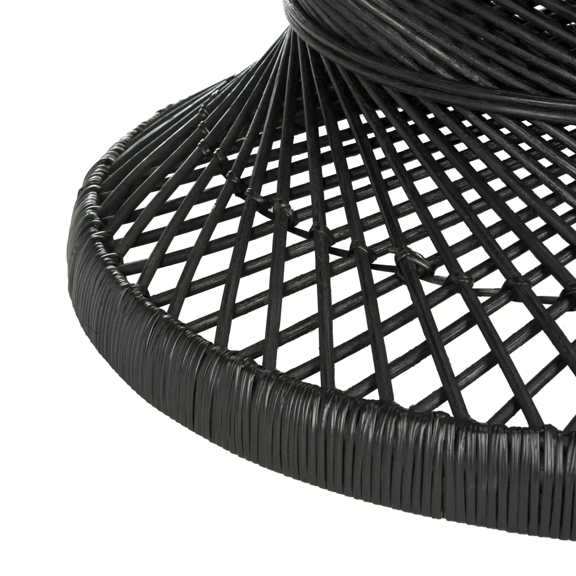 Grimson Large Bowed Coffee Table in Black, detail view