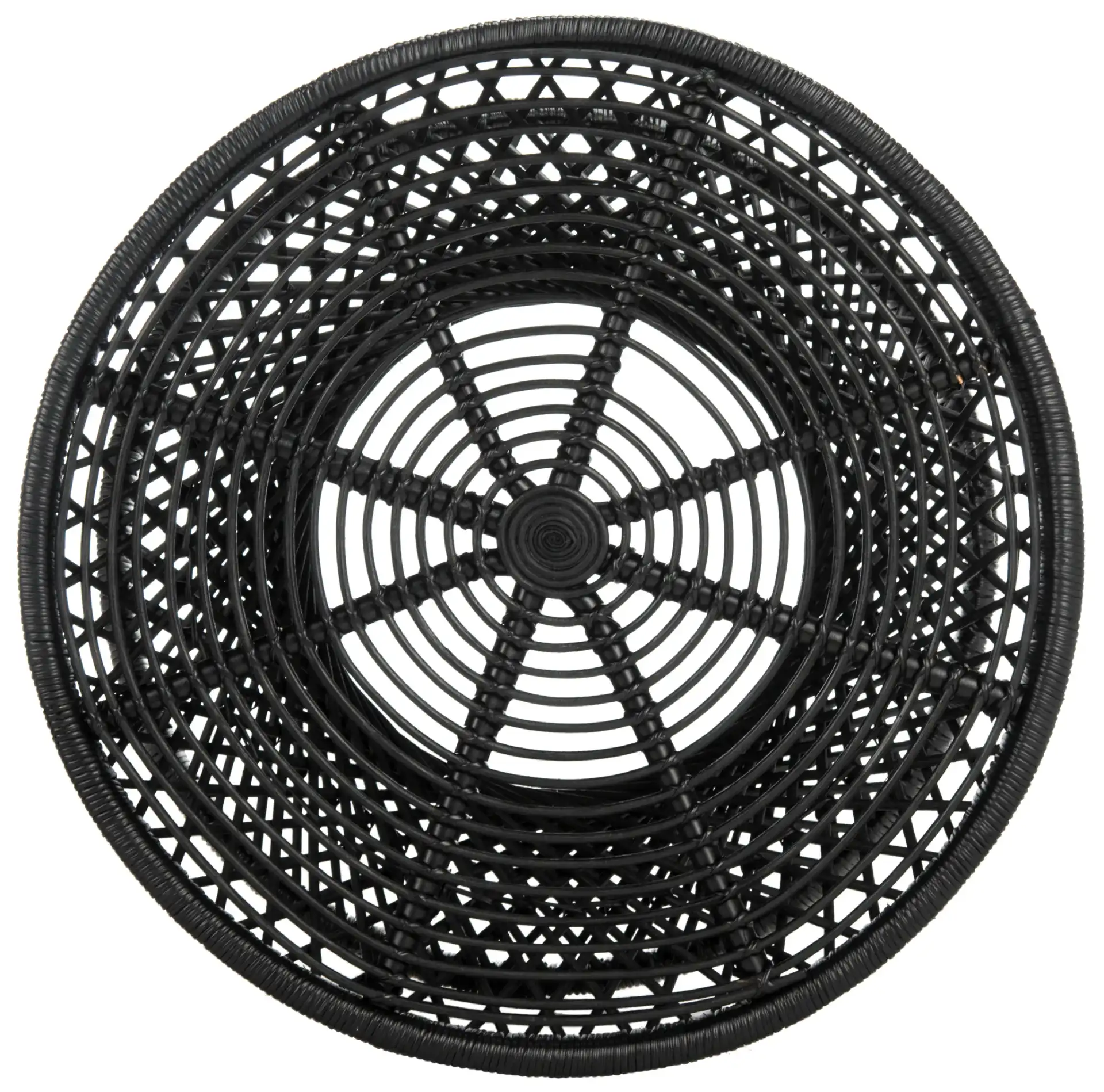 Grimson Large Bowed Coffee Table in Black, detail view