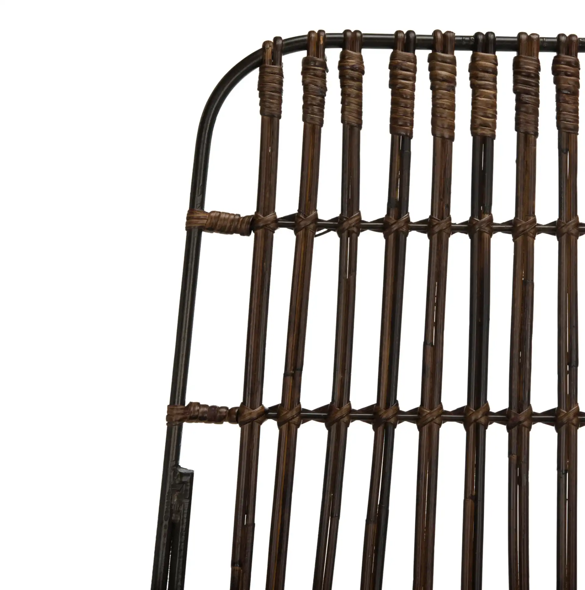 Minerva Wicker Bar Stool (Set Of 2) in Chocolate in a styled room