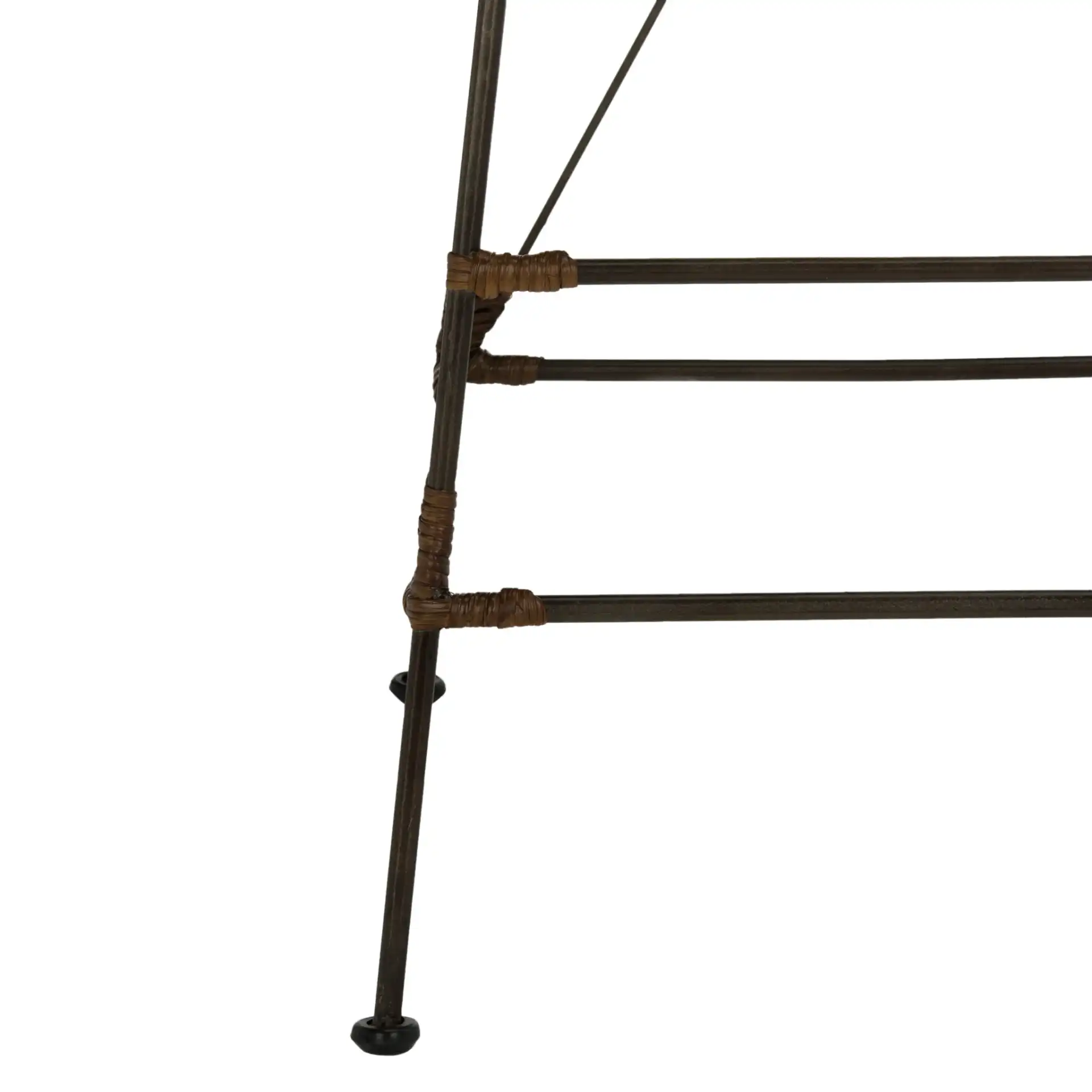 Minerva Wicker Bar Stool (Set Of 2) in Chocolate, detail view