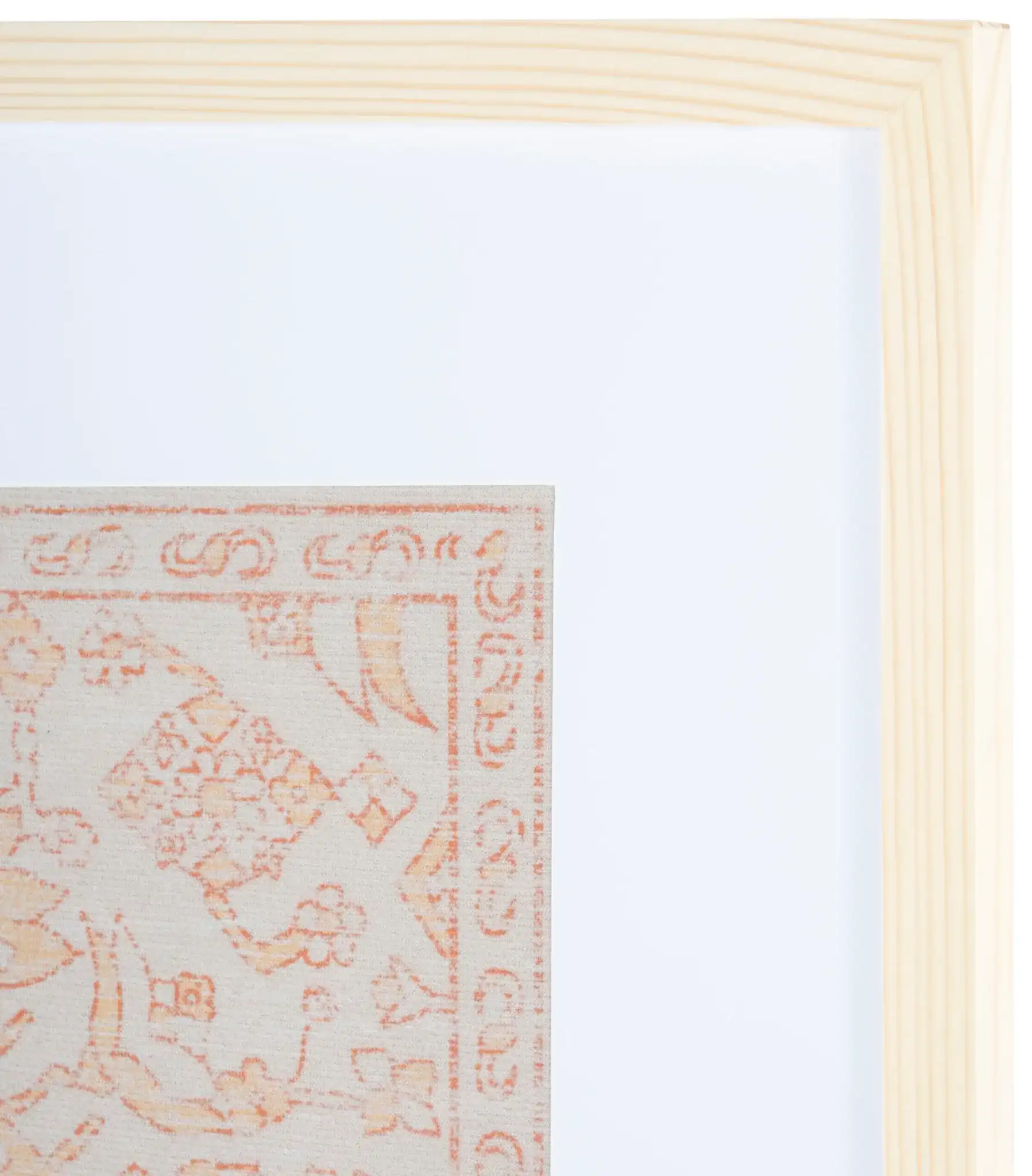 Stenquist 18X18 Framed Textile in Gold / Beige in a styled room